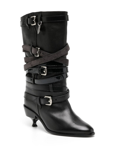 Kiko Kostadinov Quad belt leather boots outlook