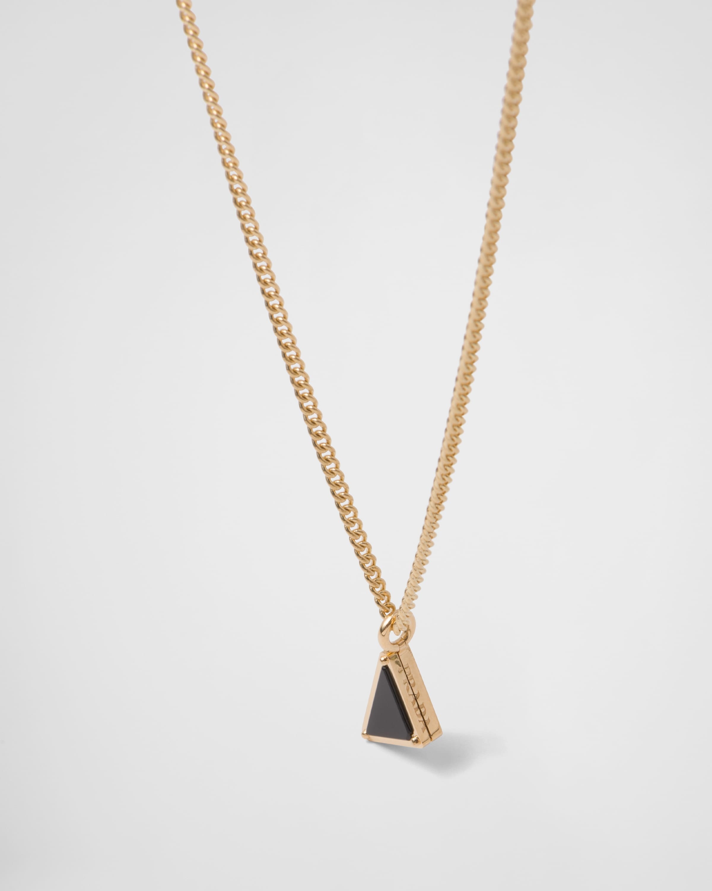 Eternal Gold pendant necklace in yellow gold with diamonds and onyx - 4