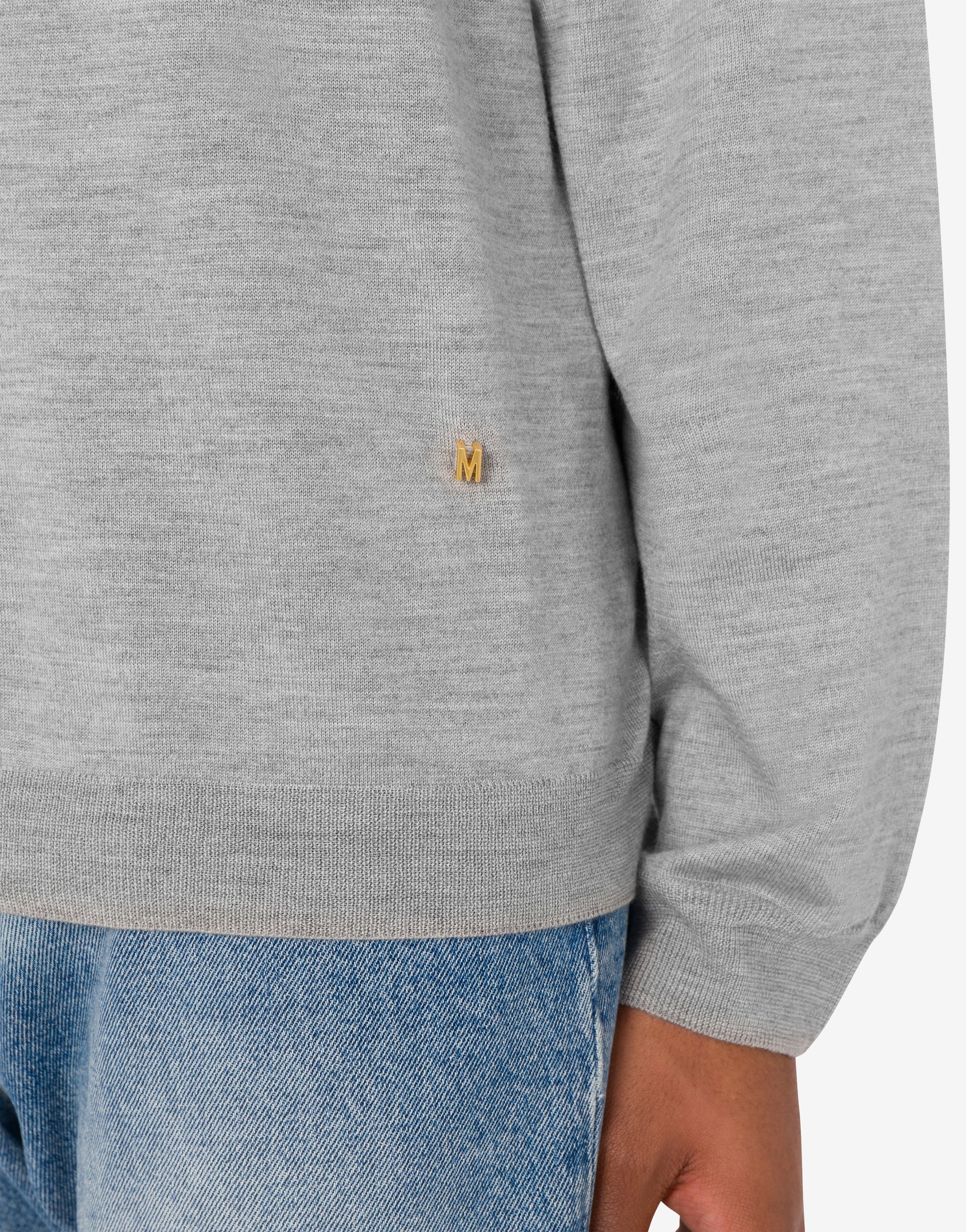 WOOL AND SILK PULLOVER GOLDEN M - 3