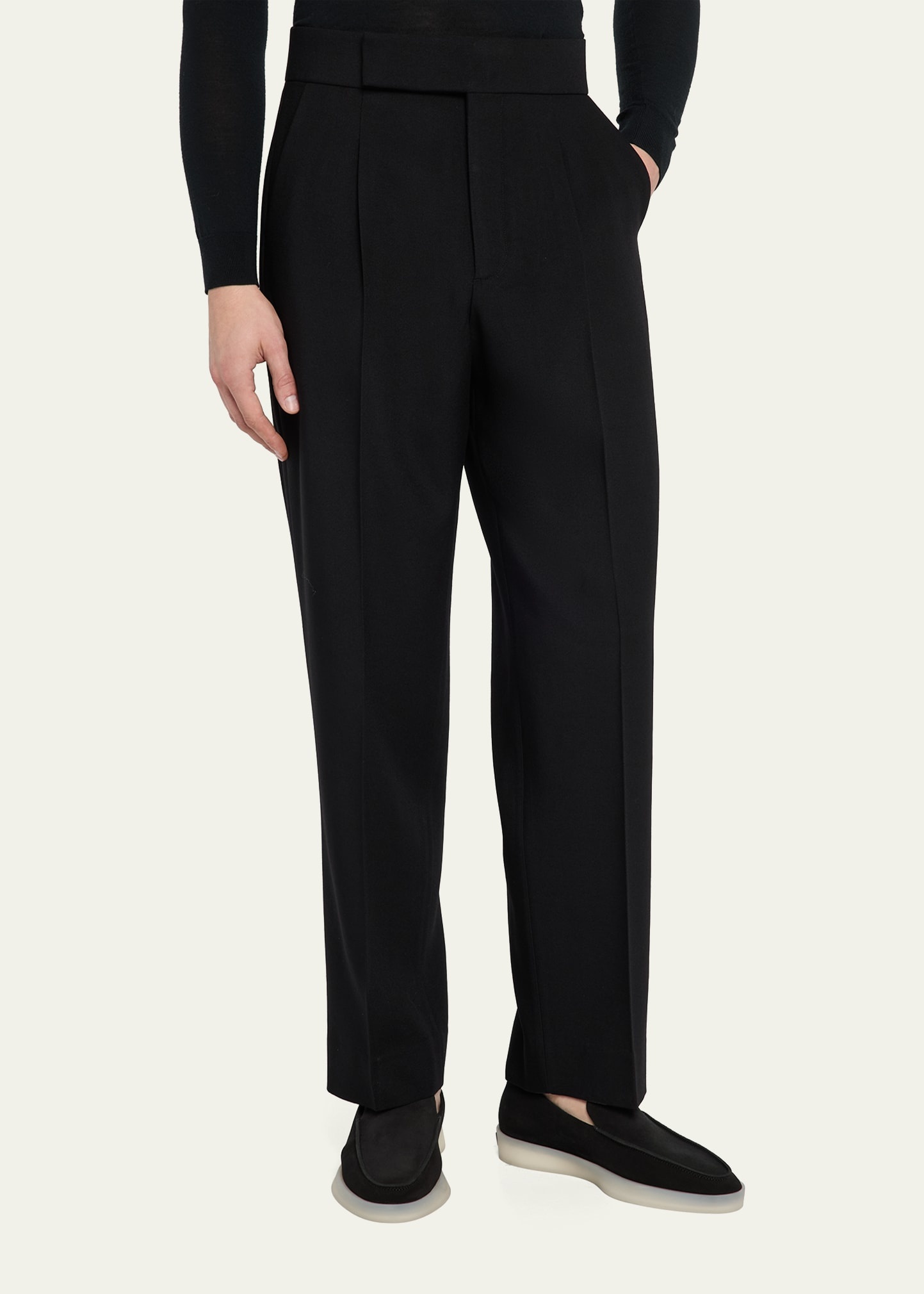 Men's Single-Pleat Wool Eternal Trousers - 4