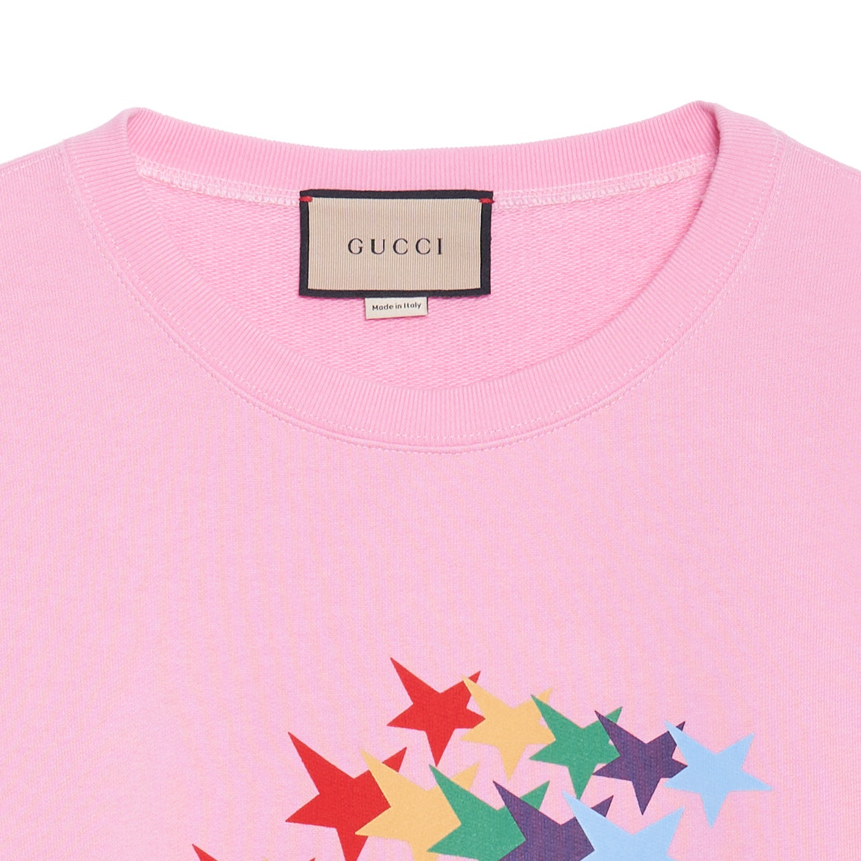 Gucci Fw21 Rainbow Stars Crewneck Sweatshirt 'Pink' 626990-XJDNK-5904 - 6
