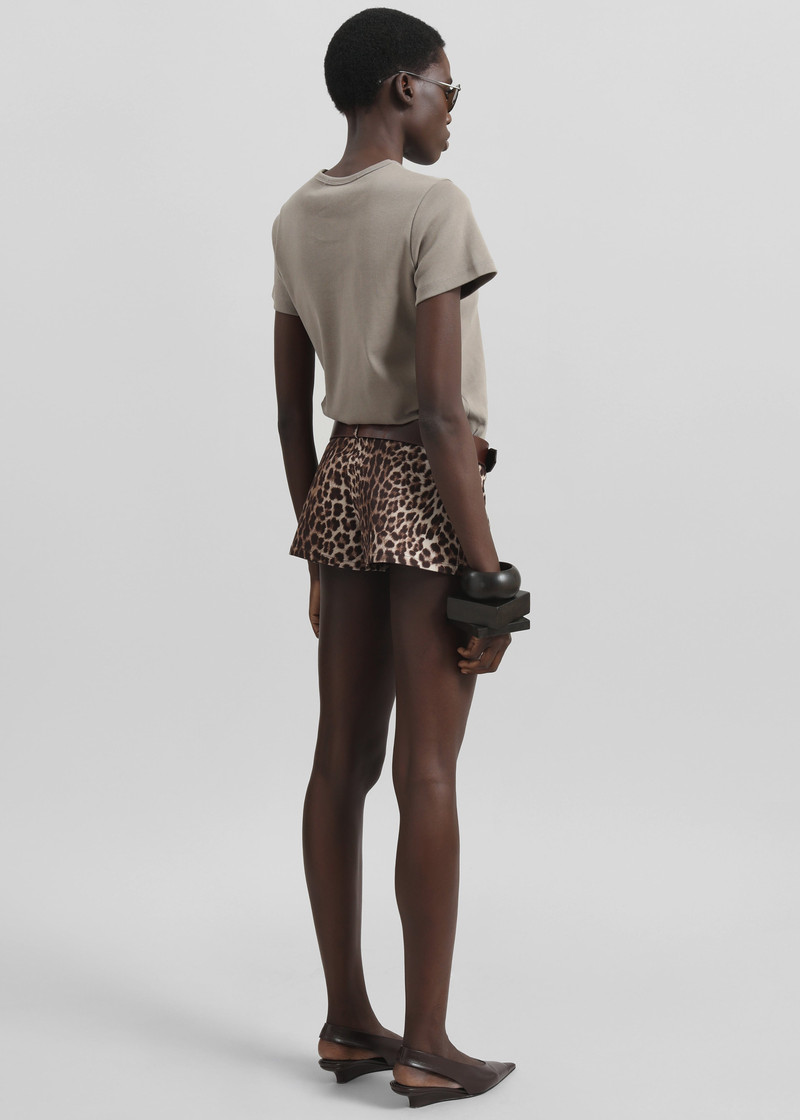 Roma Leopard Print Hot Pants - Brown 10