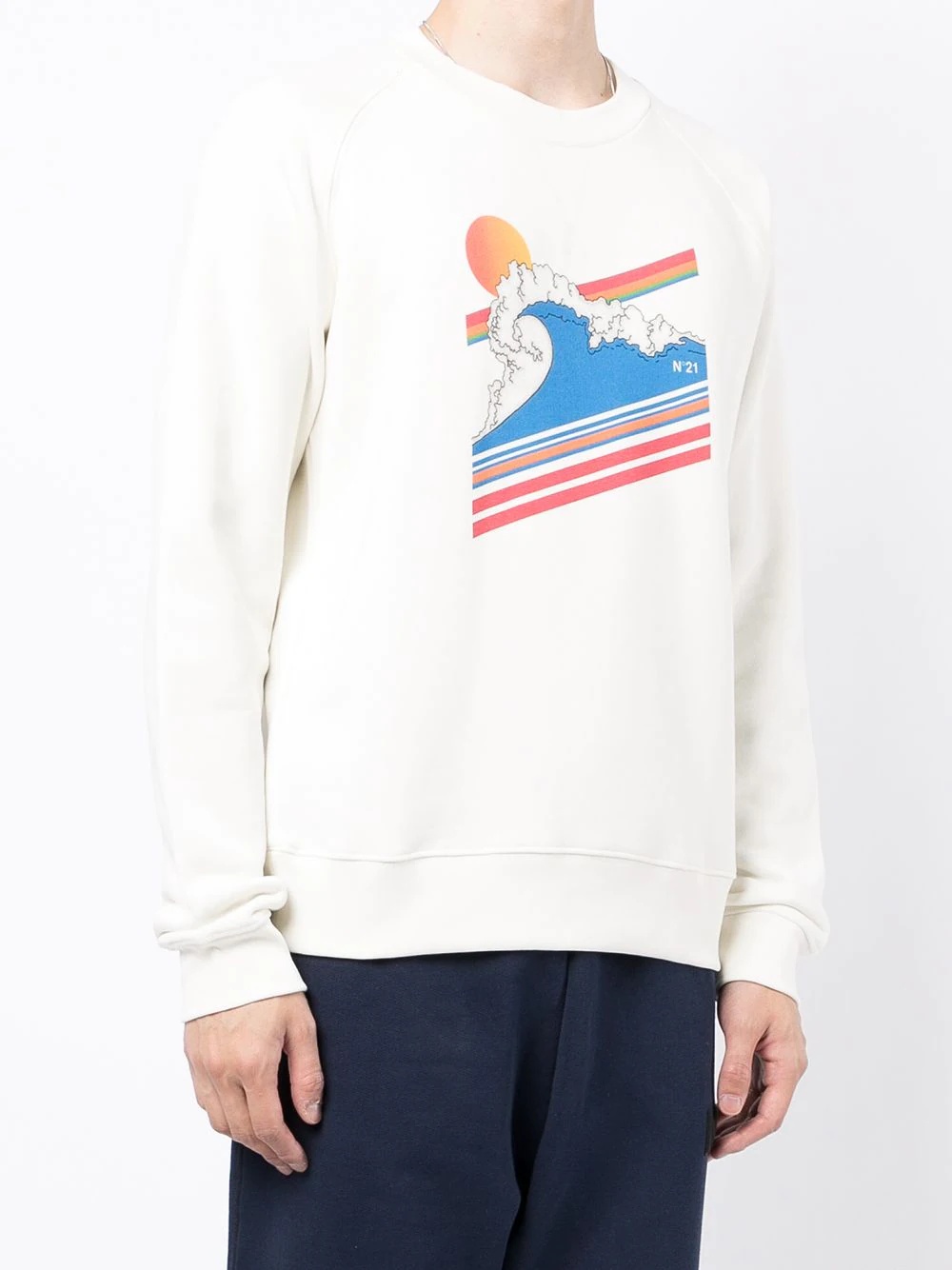 sun wave graphic print sweatshirt - 3