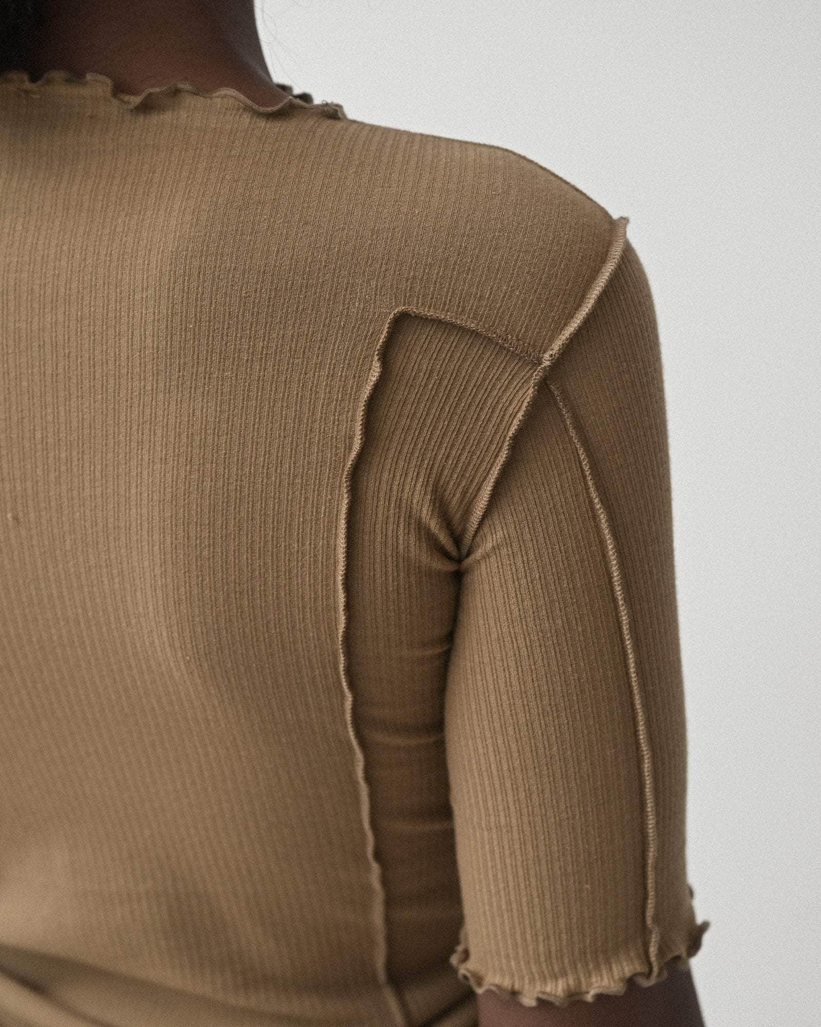 Omato 3/4 Tee Shirt - Fine Organic Cotton Rib - 4