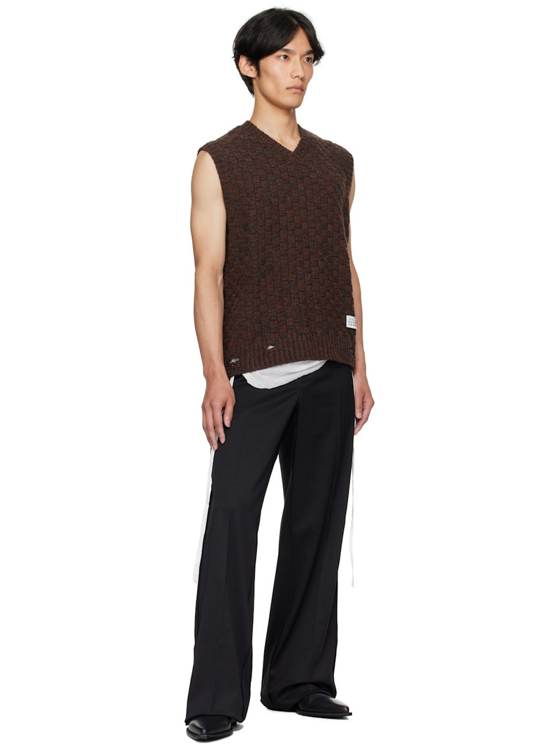 MM6 Maison Margiela Brown V-Neck Sweater Vest outlook