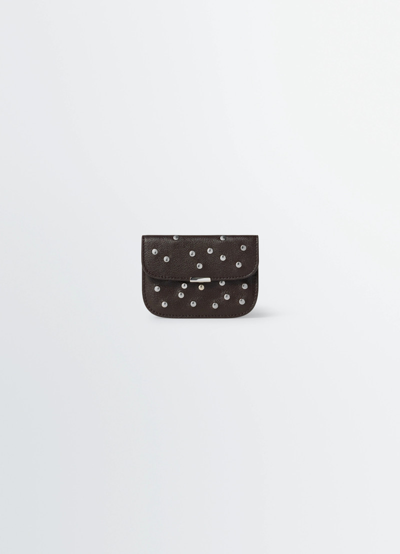 Lemaire SOFT TAB STUDS DOTS CARD HOLDER IN LEATHER outlook