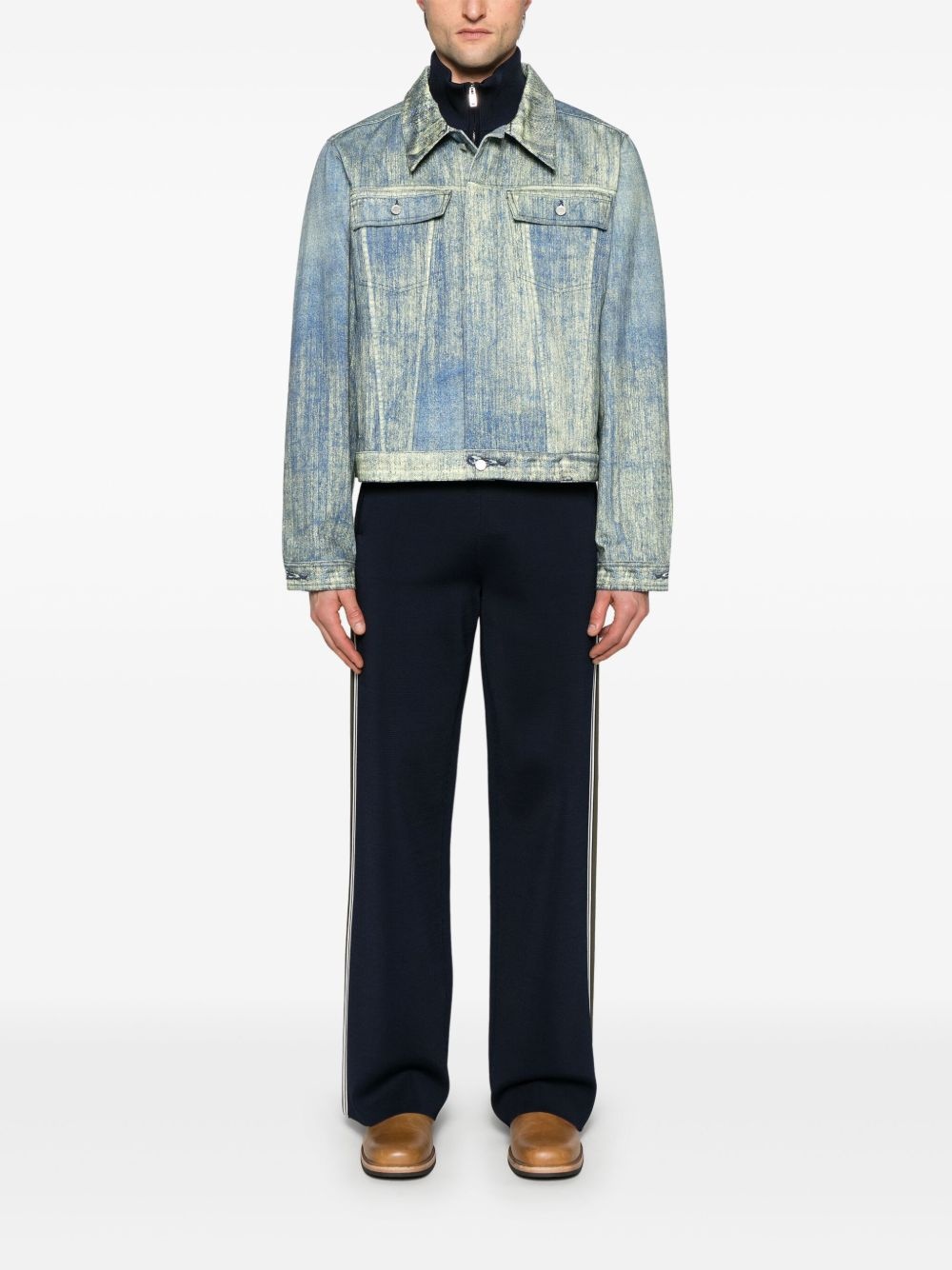printed denim jacket - 2