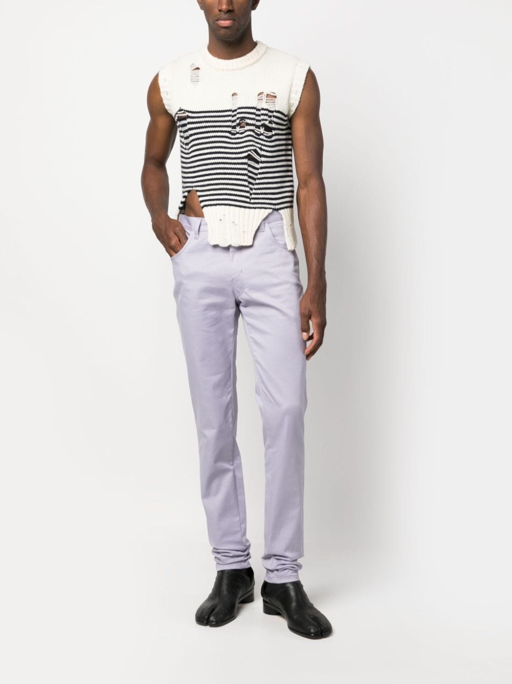 straight-leg chino trousers - 2