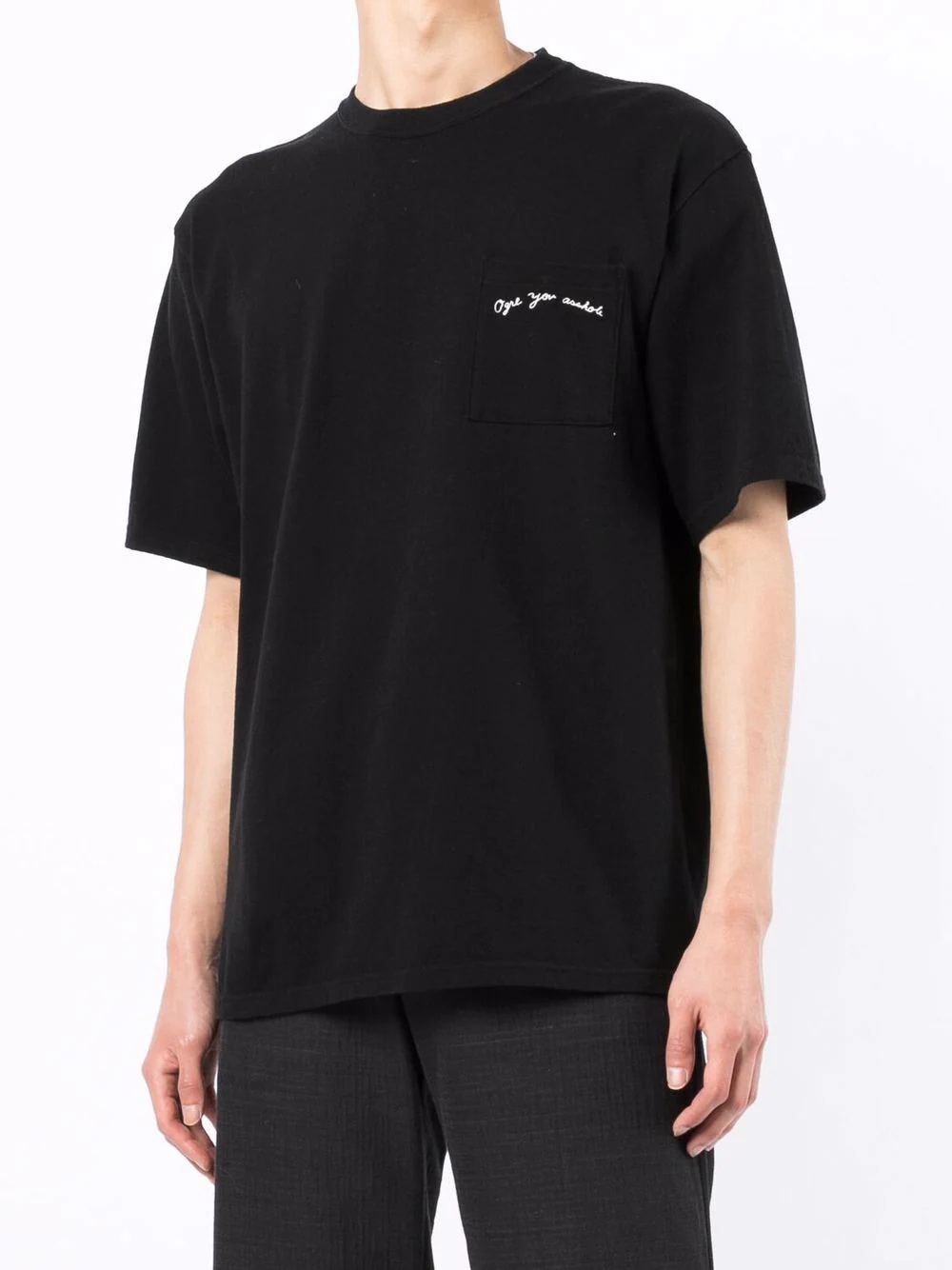 graphic-print slogan-embroidered T-shirt - 3