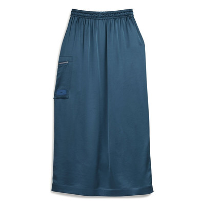 Y-3 Tech Silk Skirt in Blue outlook
