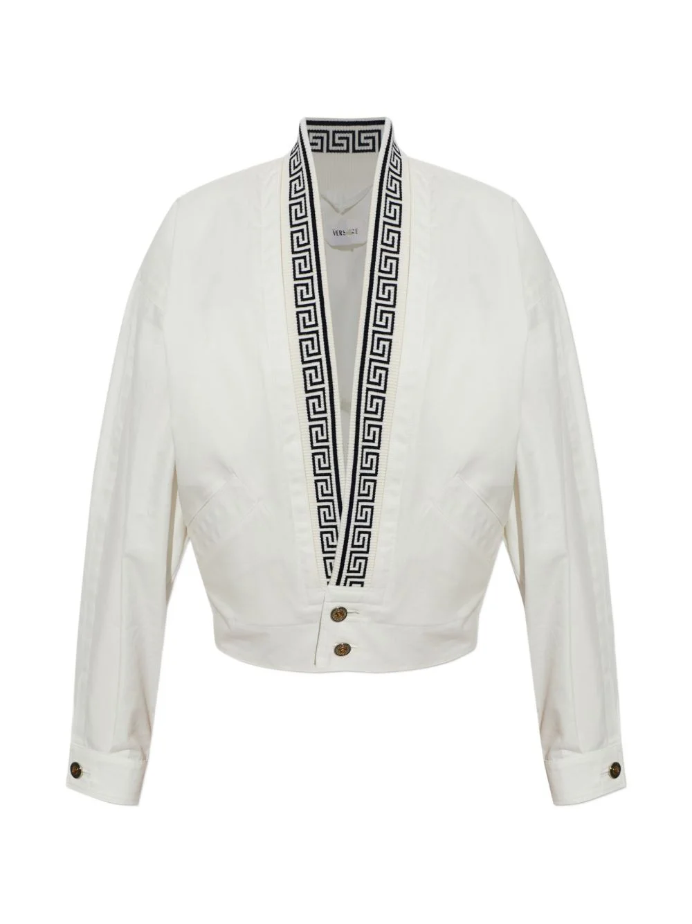 greek pattern relaxed-fit jacket - 1