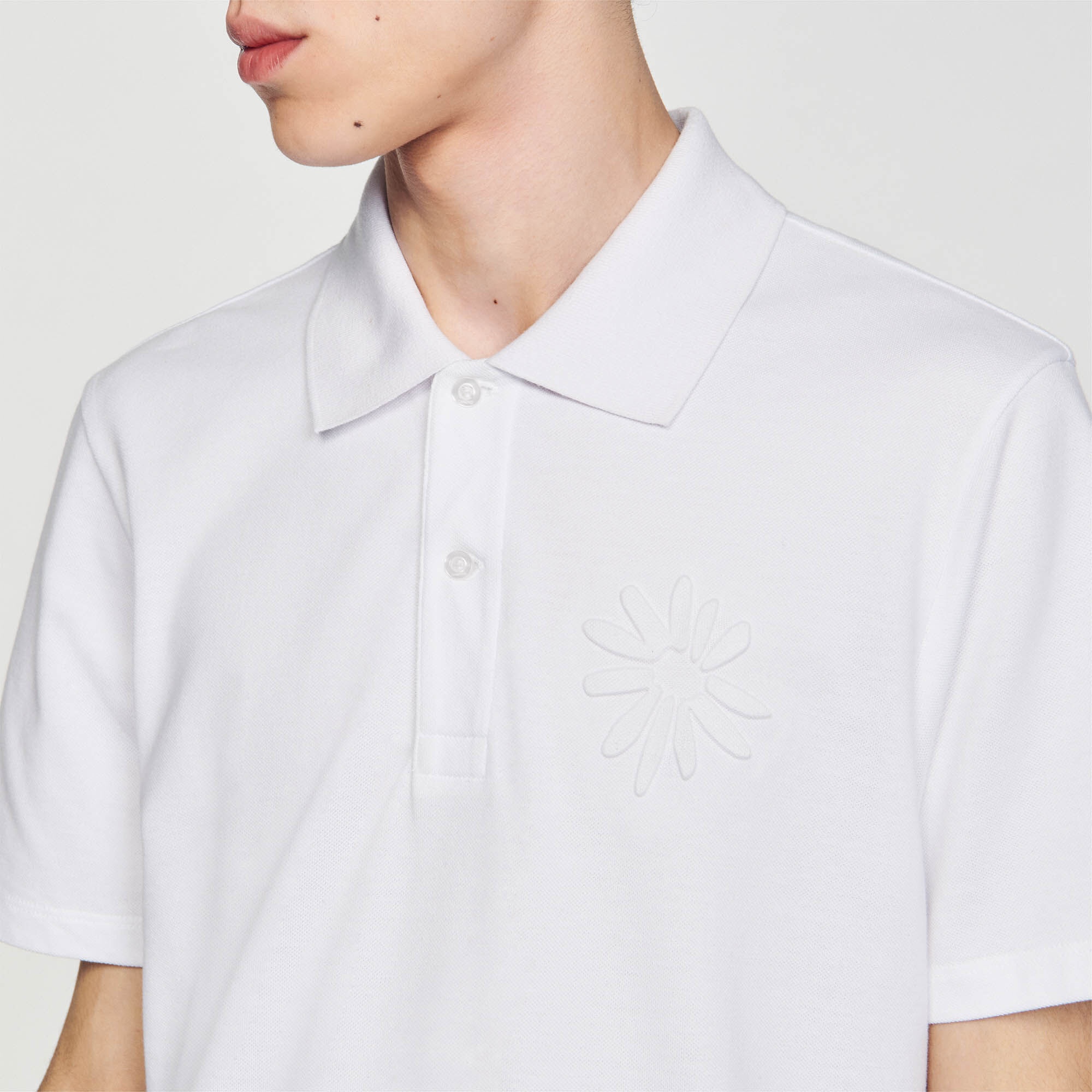 COTTON FLOWER POLO SHIRT - 4