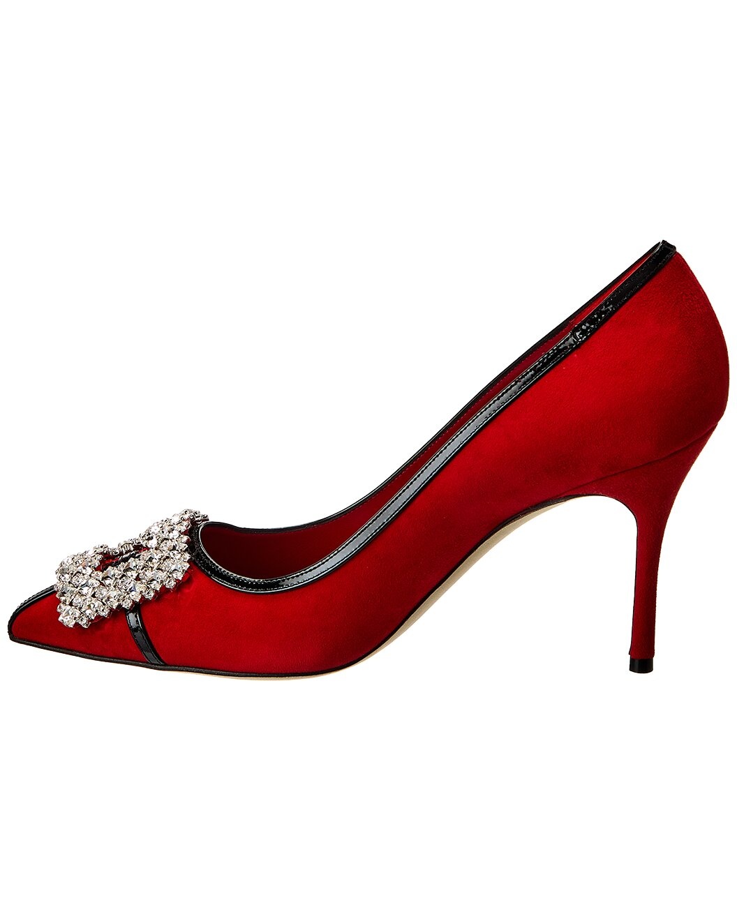 Manolo Blahnik Tuberian 90 Suede & Leather Pump - 2