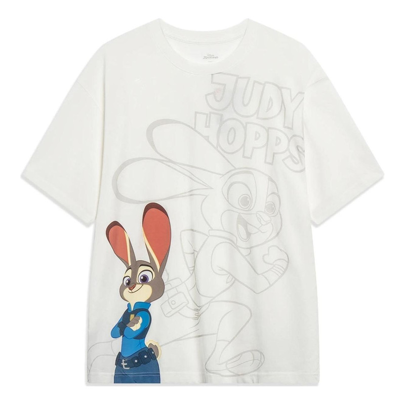 Li-Ning x Disney Zootopia Graphic T-shirt 'White' AHST271-4 - 1