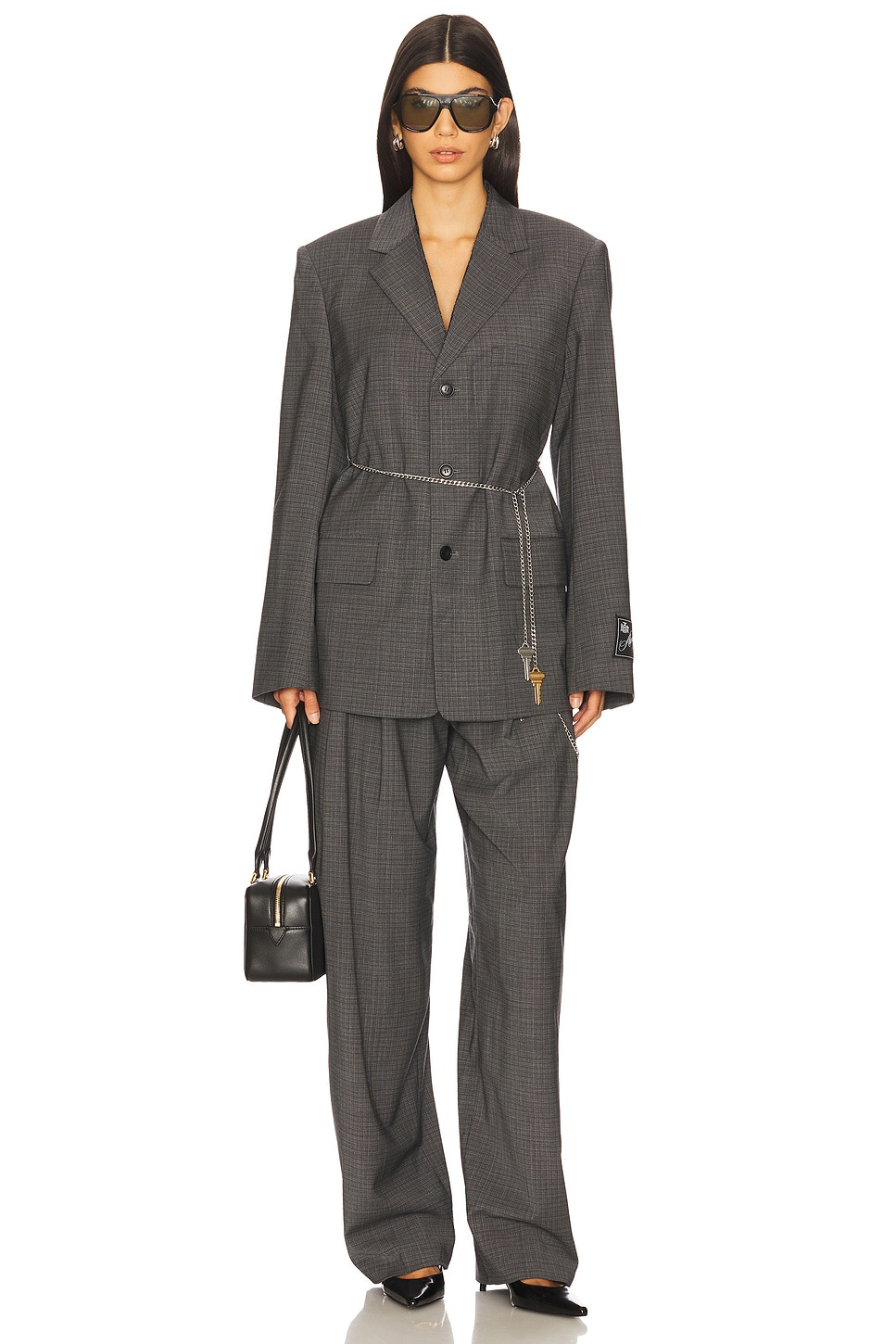 Tailored Blazer With Chain - 4
