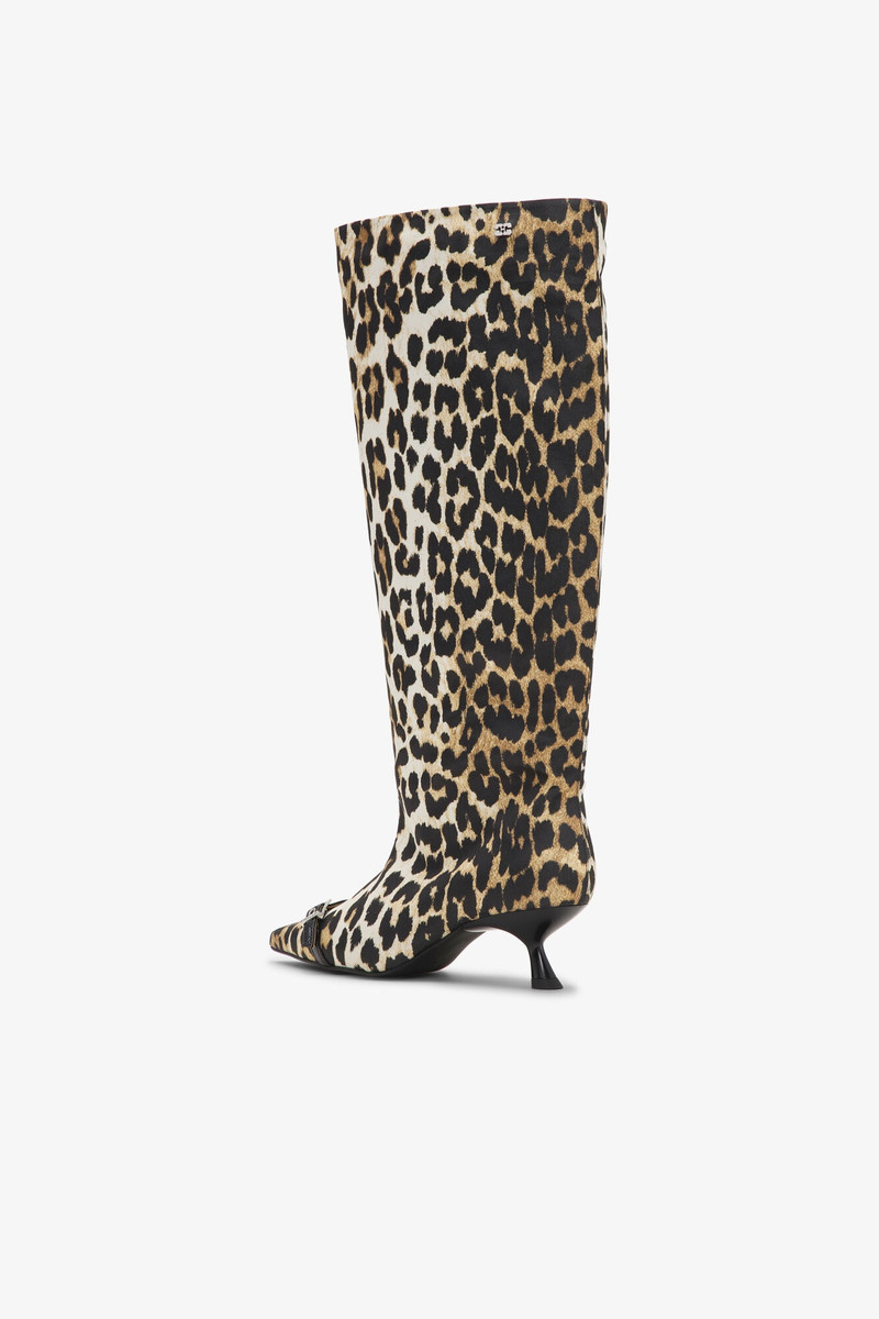 LEOPARD EYELETS SLOUCHY HIGH SHAFT BOOTS 3