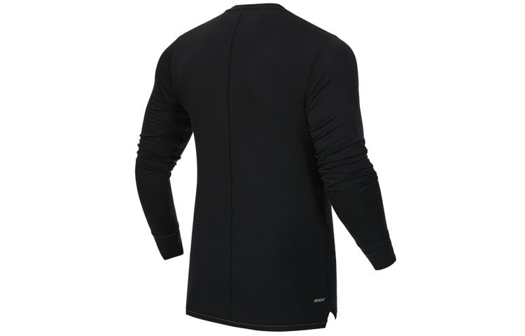 New Balance Men's New Balance Round Neck Forked Long Sleeves Black MT13290-BK - 2