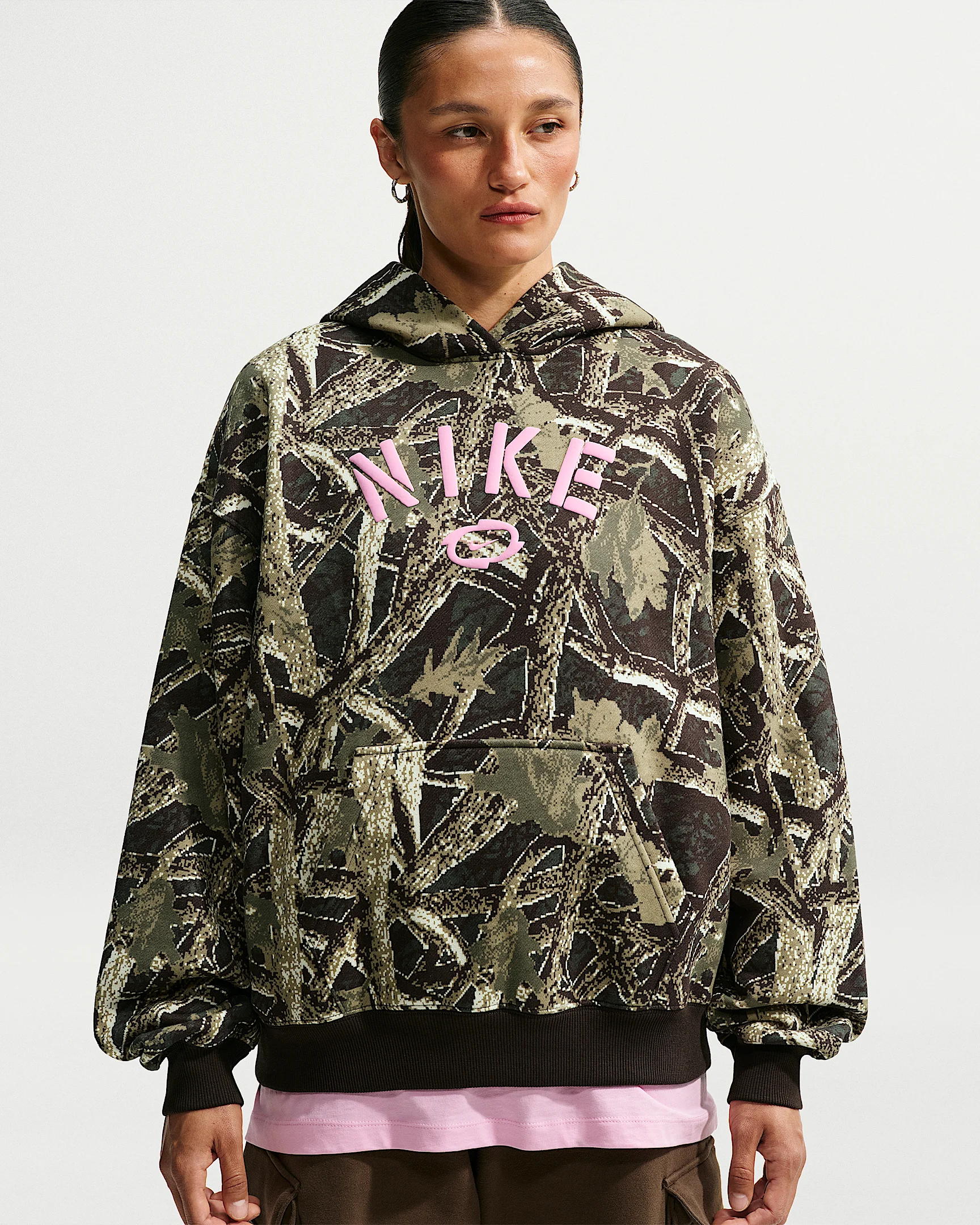 Nike Studio Fleece Medium Weight Women's Oversized Pullover Hoodie - 1