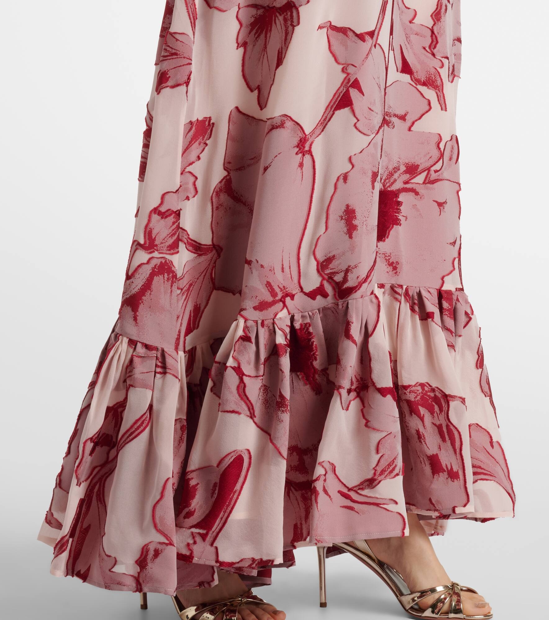 Eve-Ning floral silk-blend gown - 5