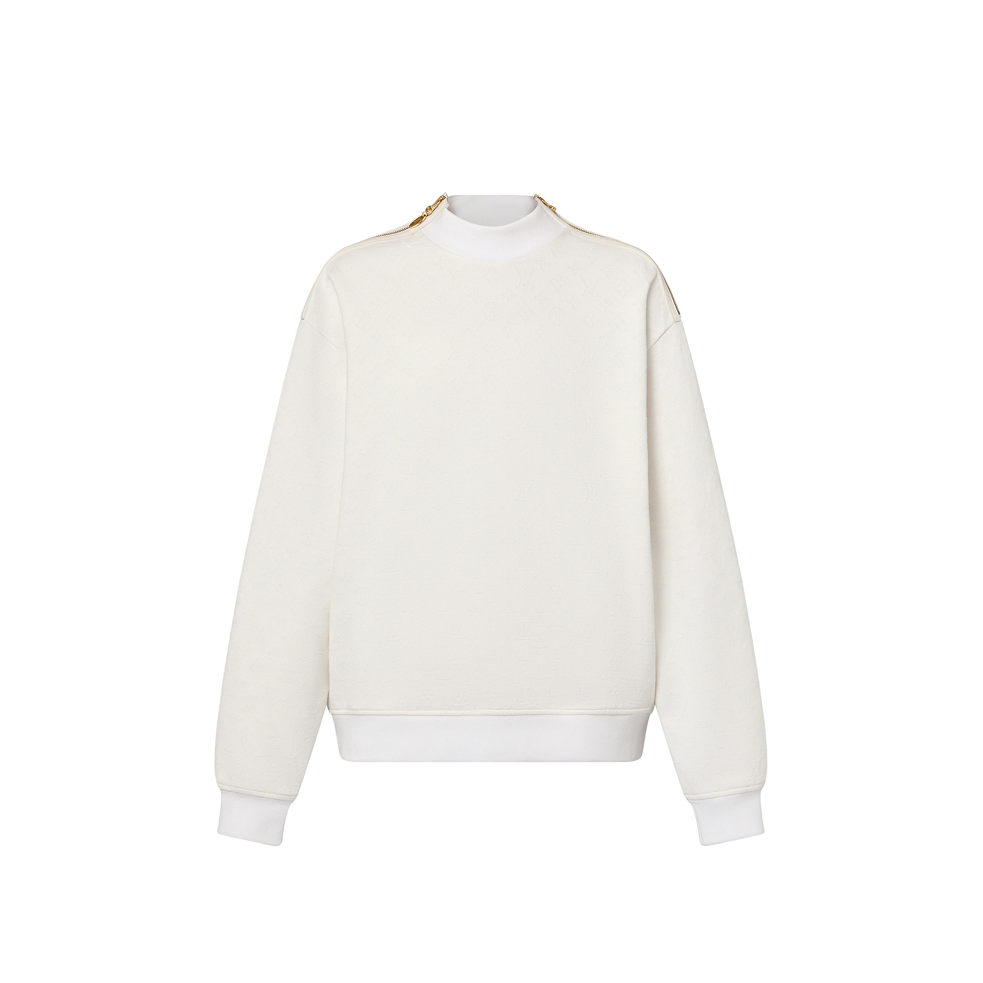Monogram Zipper Accent Sweater - 1