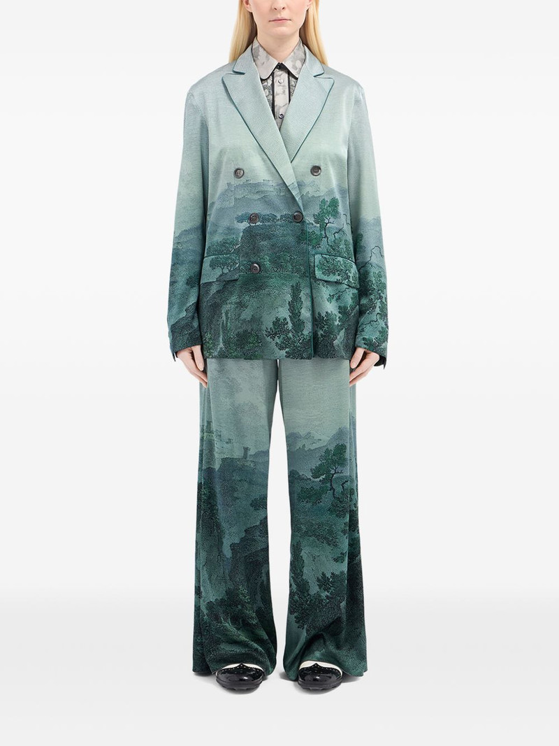 Adastrgum double-breasted landscape-printed jacket 3