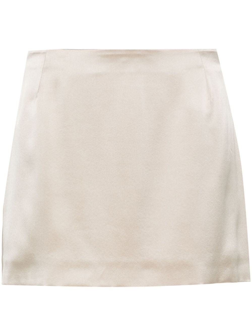 silk A-line miniskirt - 1