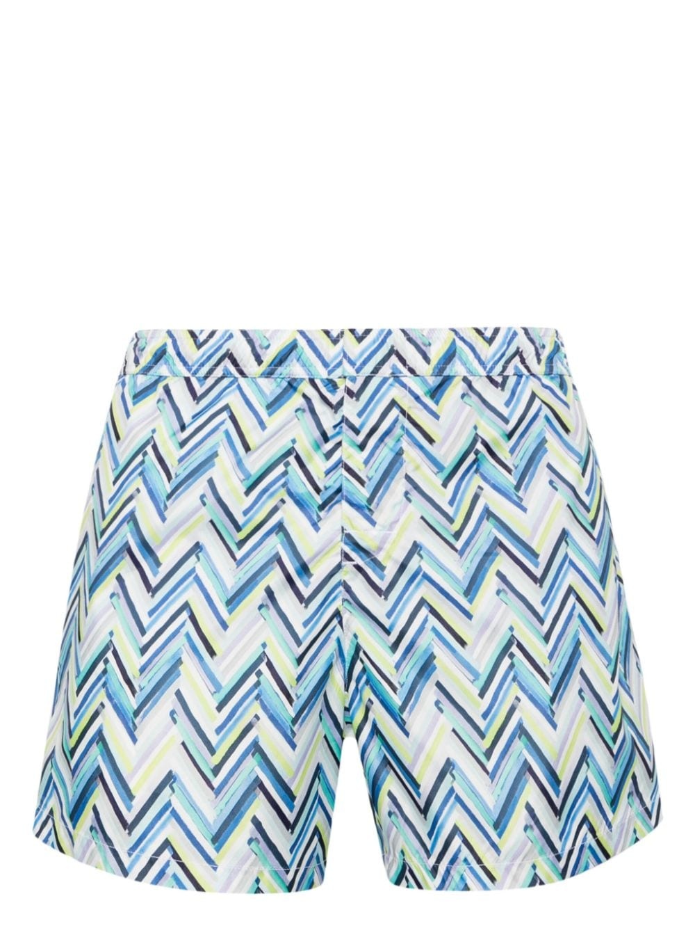 zigzag-pattern swim shorts - 1