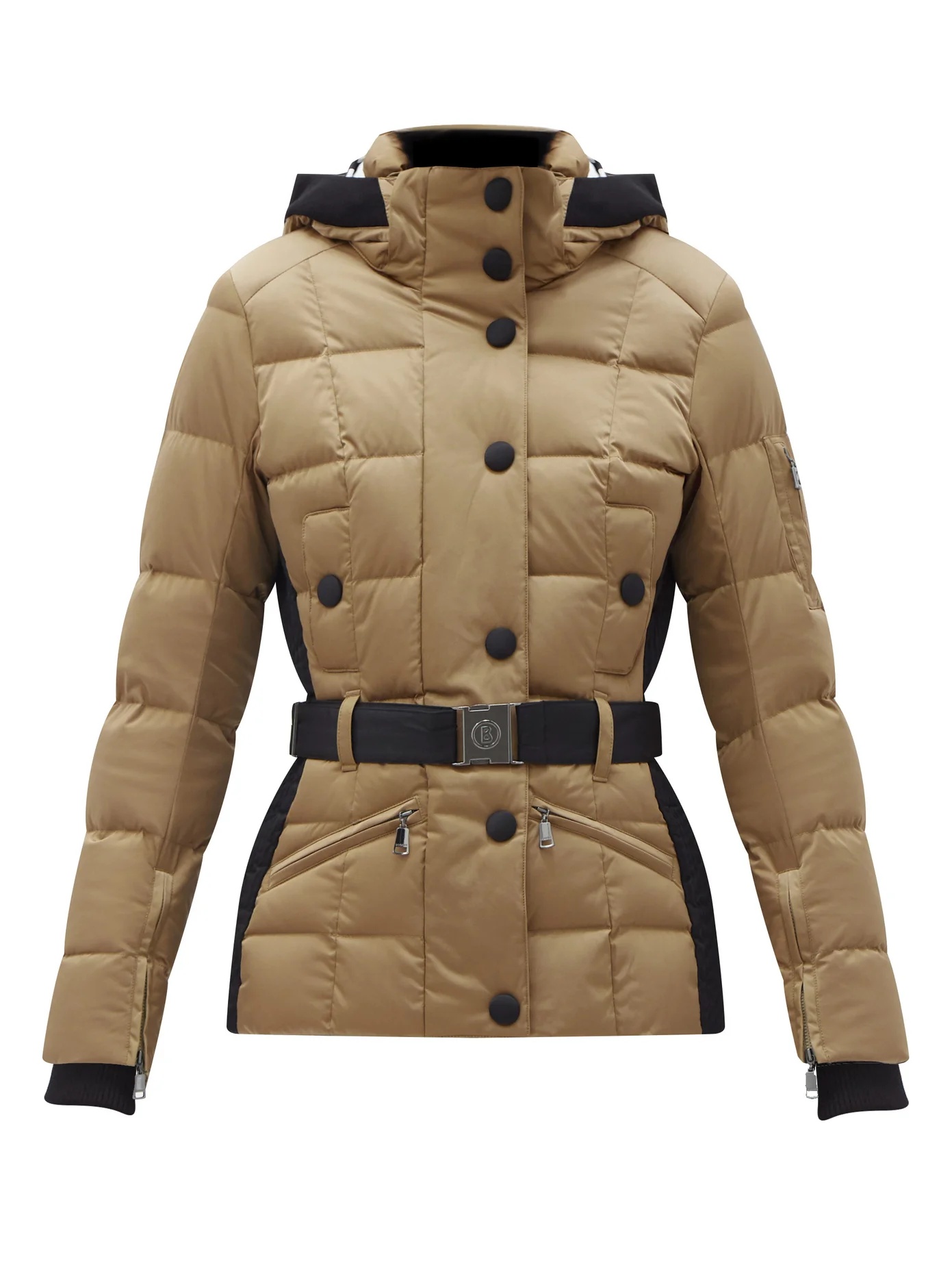 Gisa hooded quilted-down shell ski jacket - 1