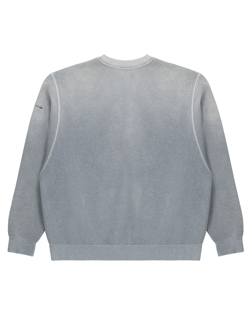 GREY GARMENT DYE BOXY CREWNECK SWEATSHIRT - 2