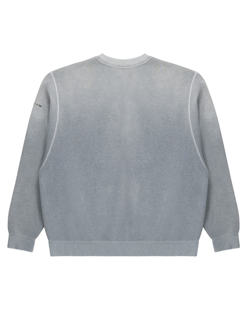 GREY GARMENT DYE BOXY CREWNECK SWEATSHIRT 2