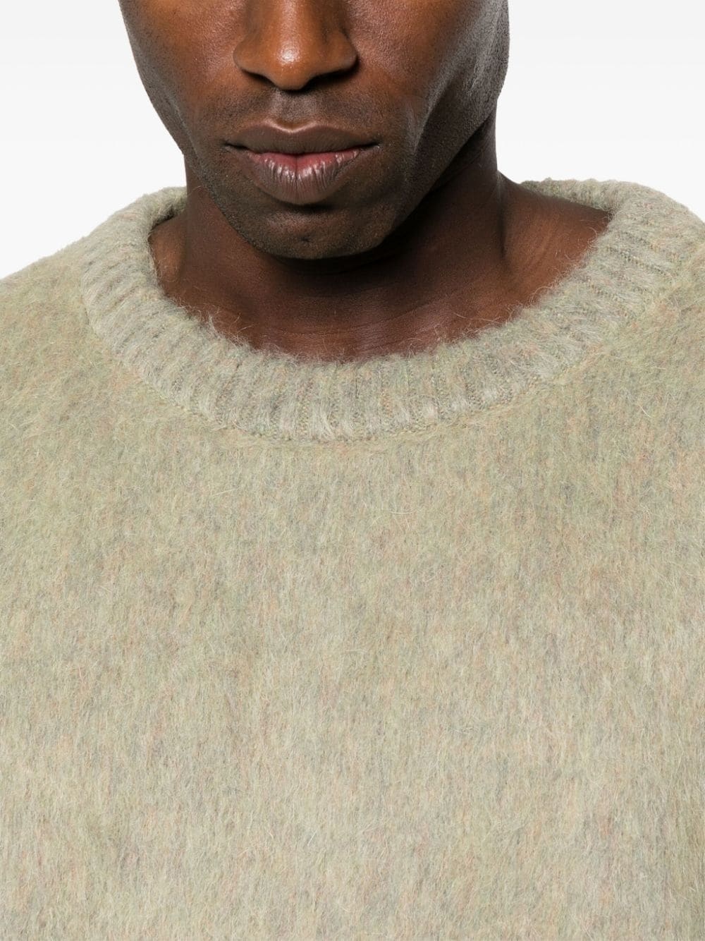 crew-neck brushed-effect jumper - 6