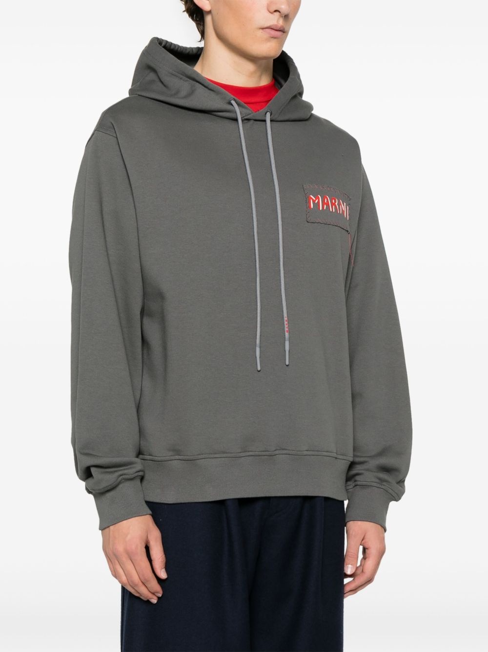 logo-patch hoodie - 3