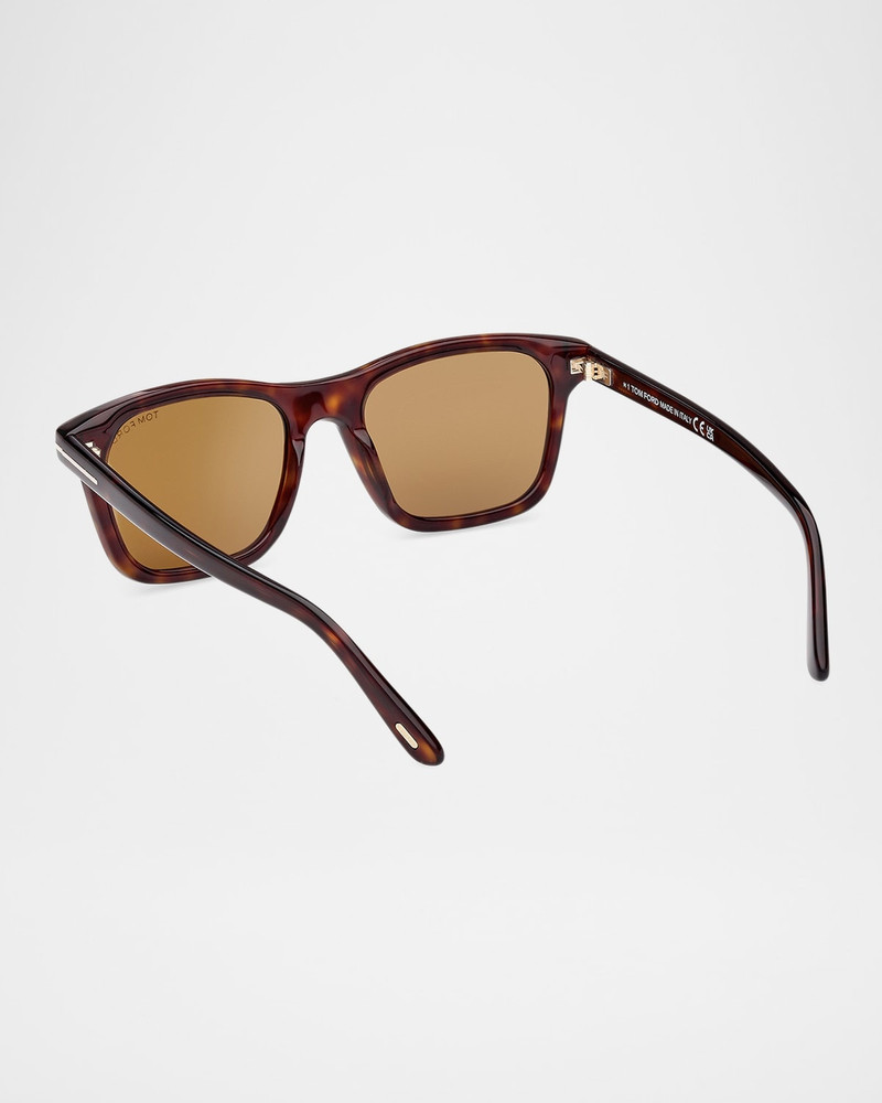 TOM FORD Men's Barron Acetate Square Sunglasses outlook