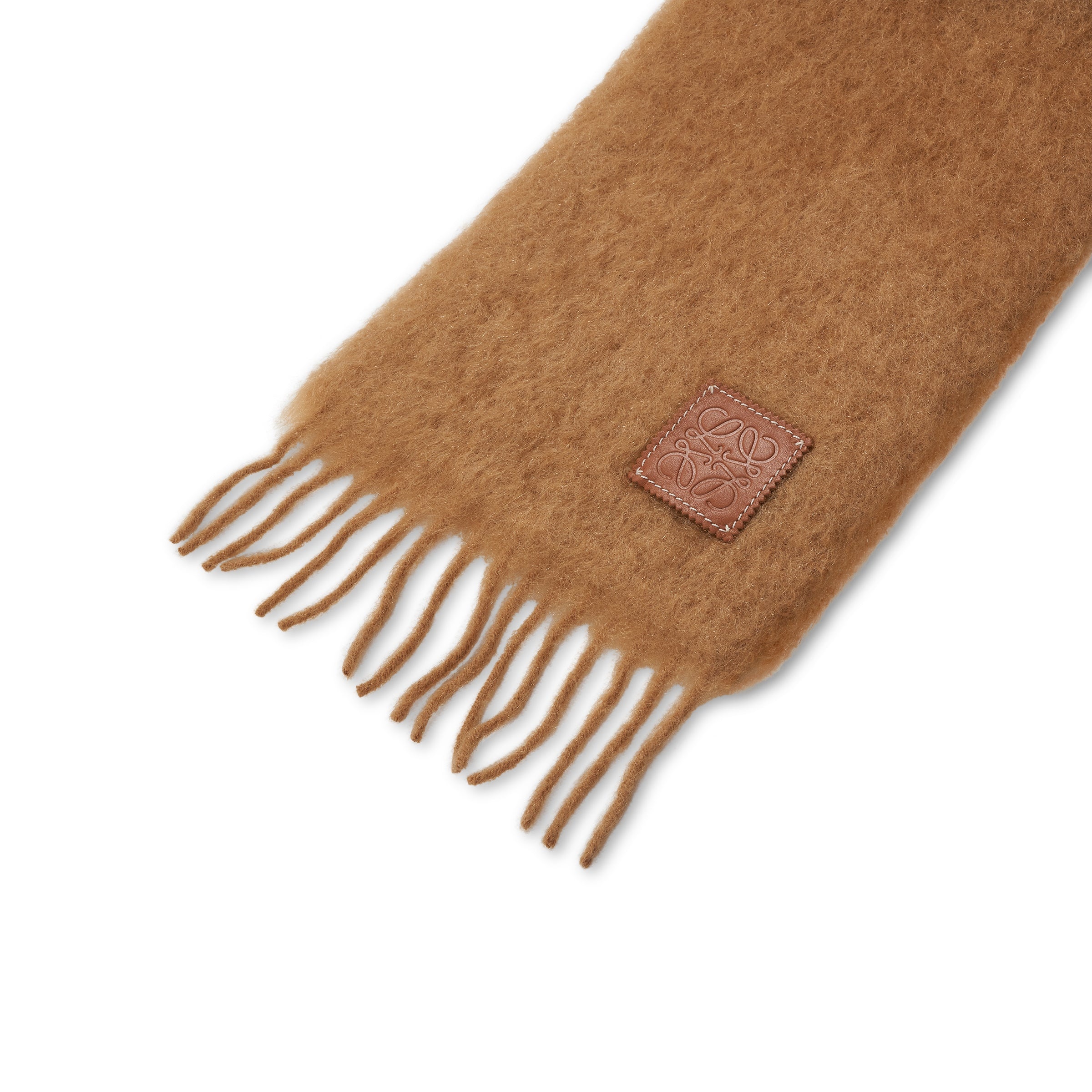 Mohair Scarf in Camel - 3