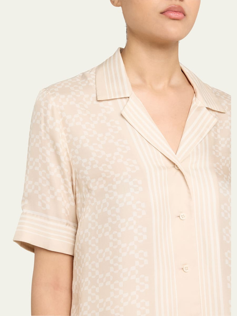 SIMKHAI Koda Button-Front Shirt outlook