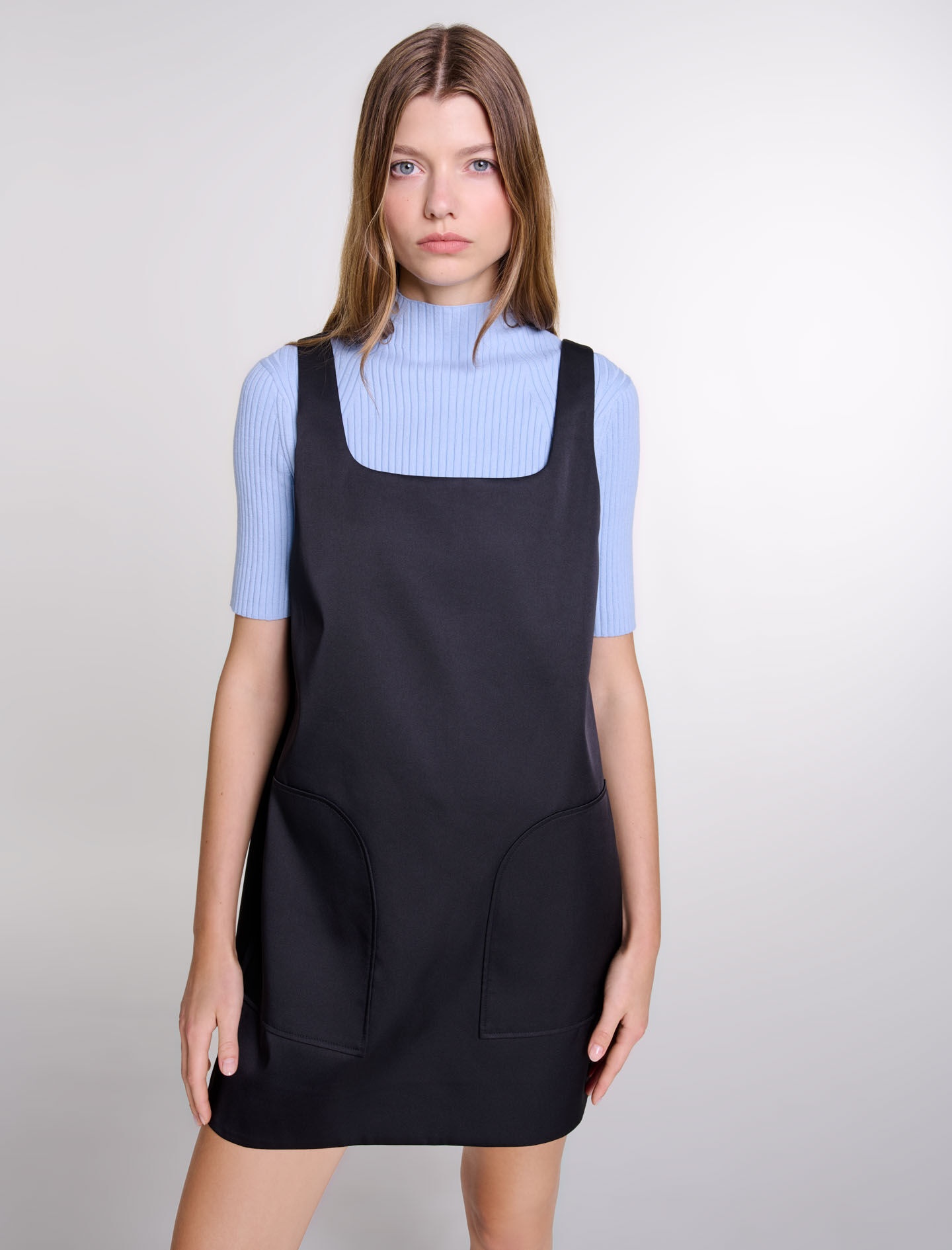 Satin pinafore dress - 5