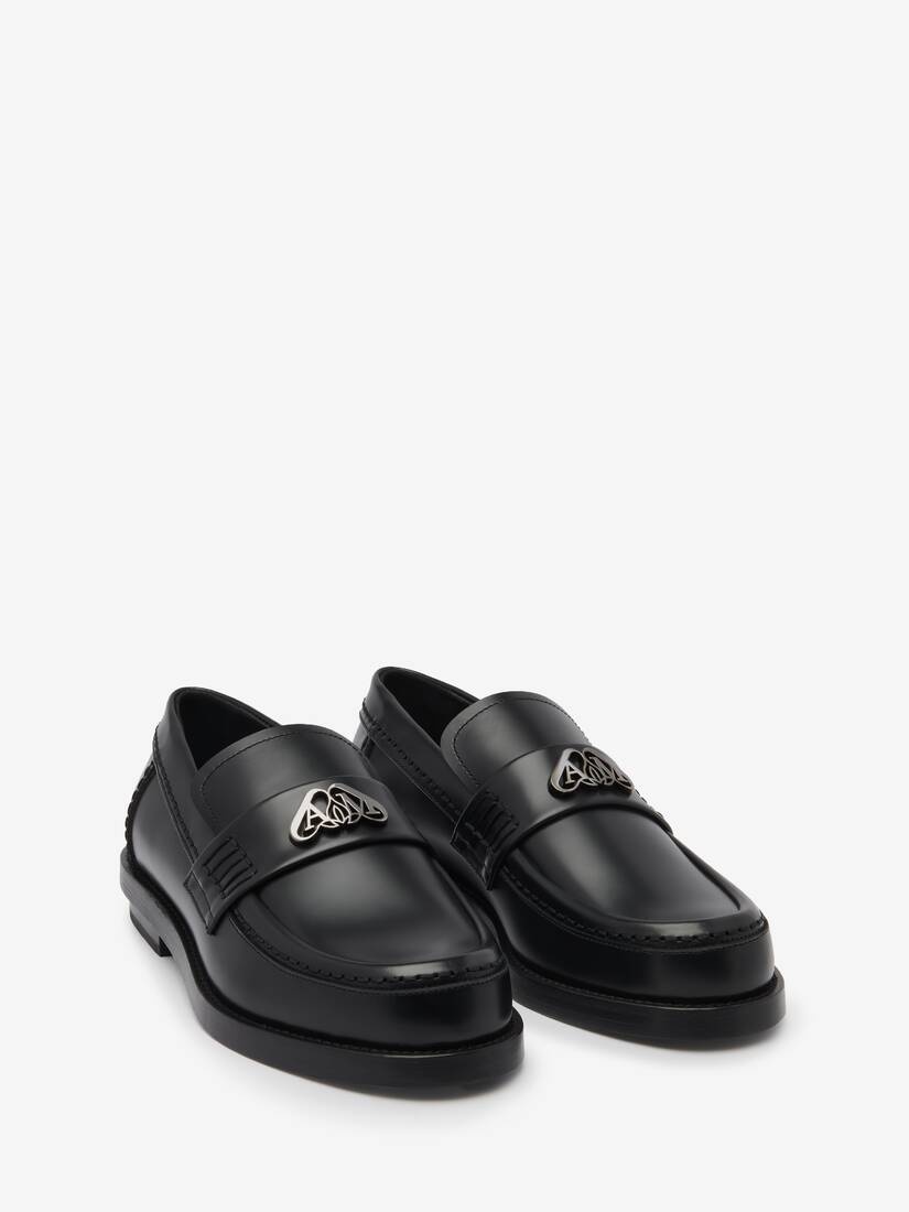 Women's Seal Loafer in Black/silver - 2