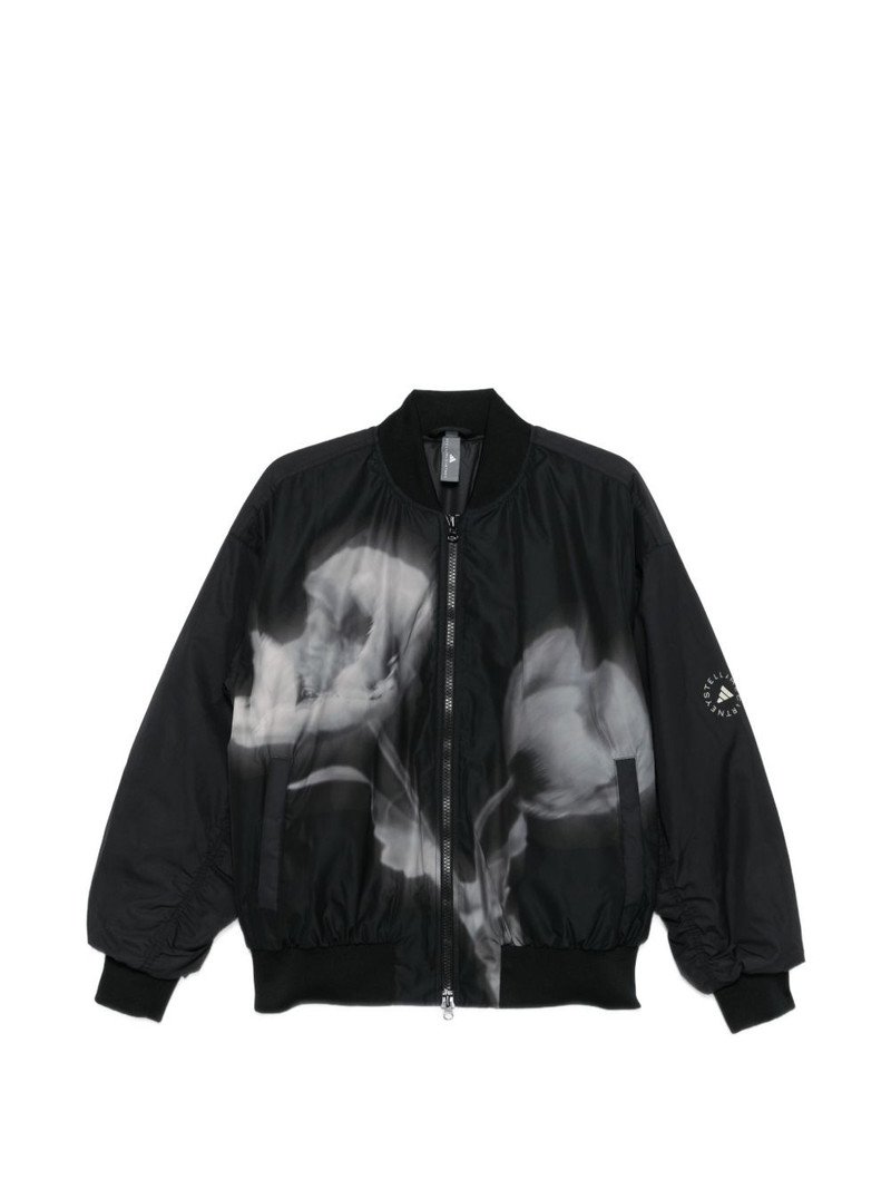 x adidas x Stella McCartney floral print bomber jacket 1