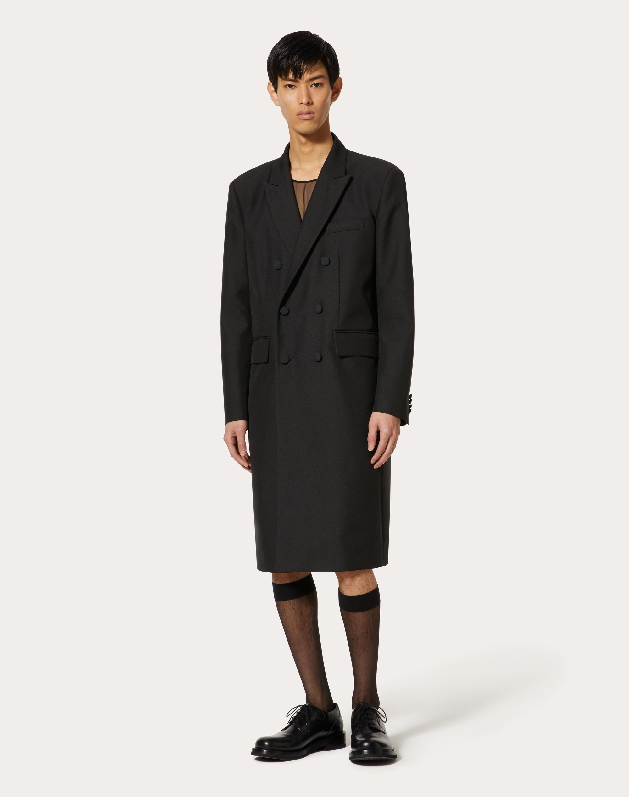 TECHNICAL NYLON DOUBLE-BREASTED COAT - 3