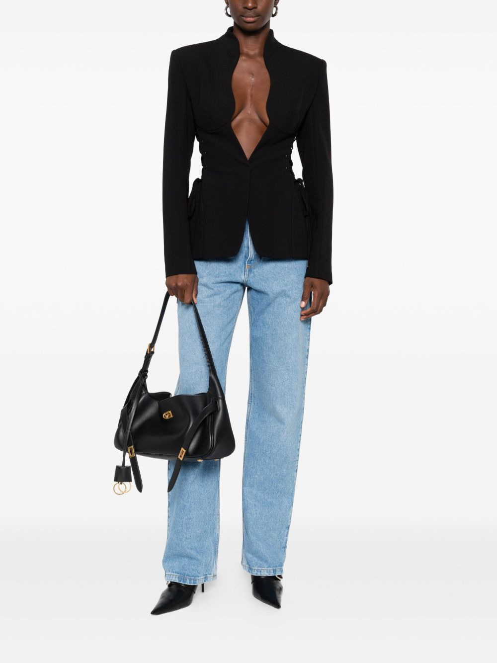 sculptural lace-up jacket - 2