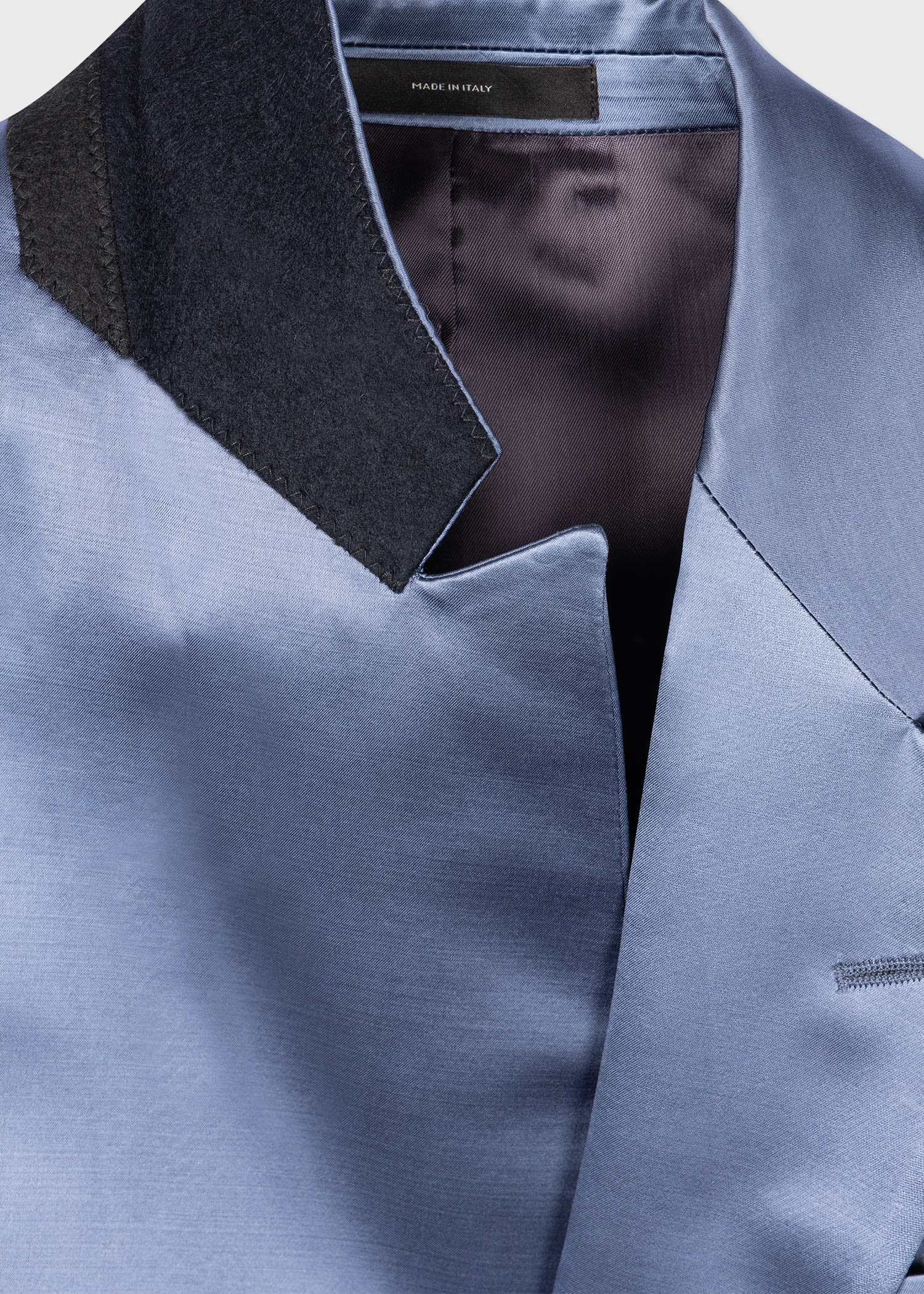 Viscose-Wool Satin Blazer - 2