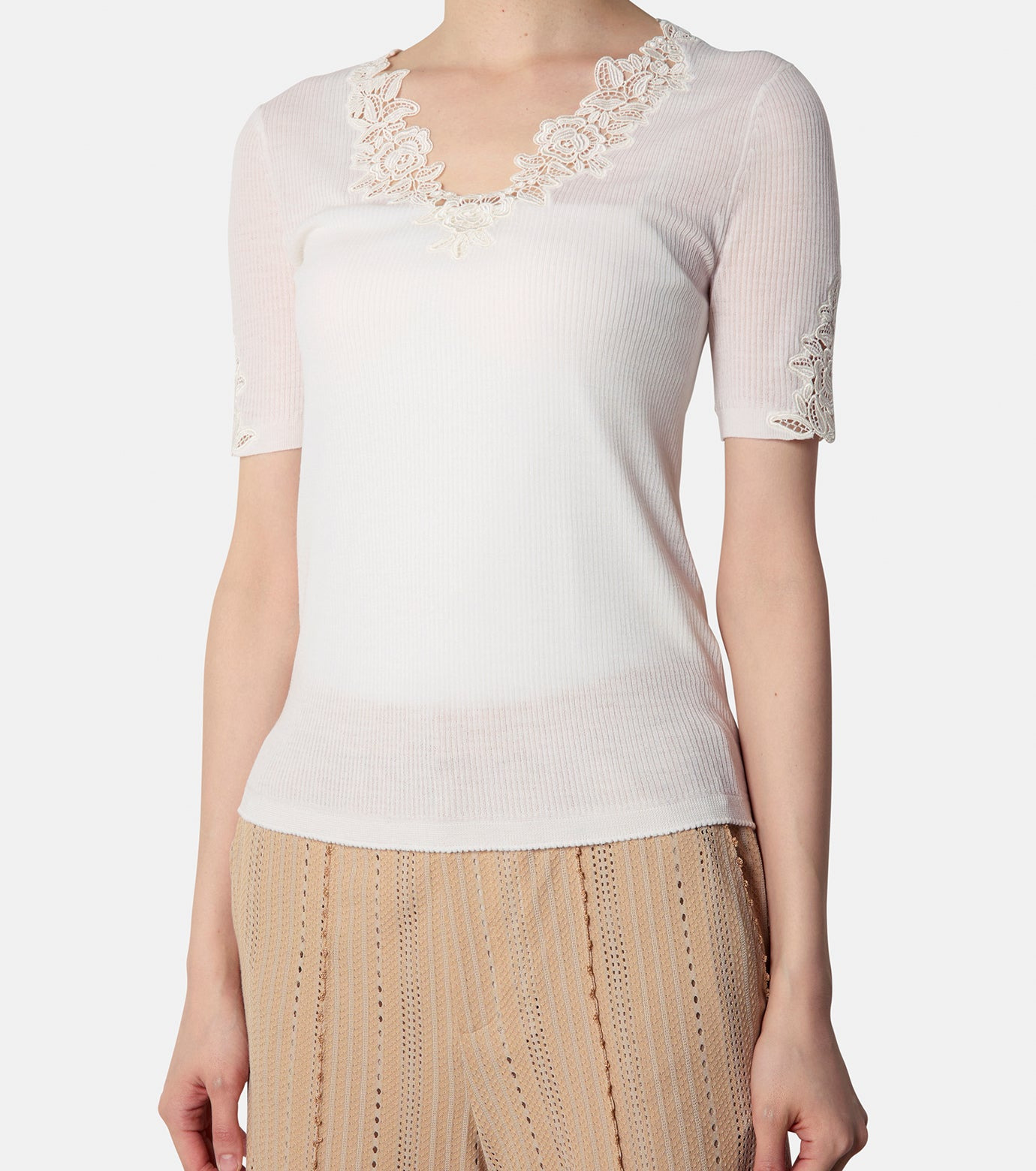 Guipure Lace SS Knit - 4