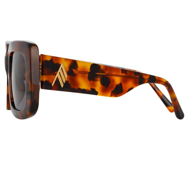 Jorja Rectangular Sunglasses in Tortoiseshell 3