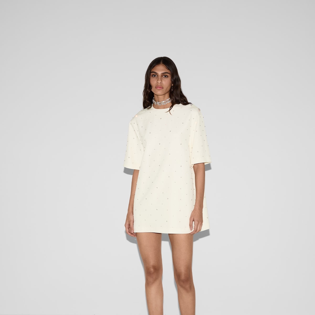 Embroidered viscose silk cady top - 3