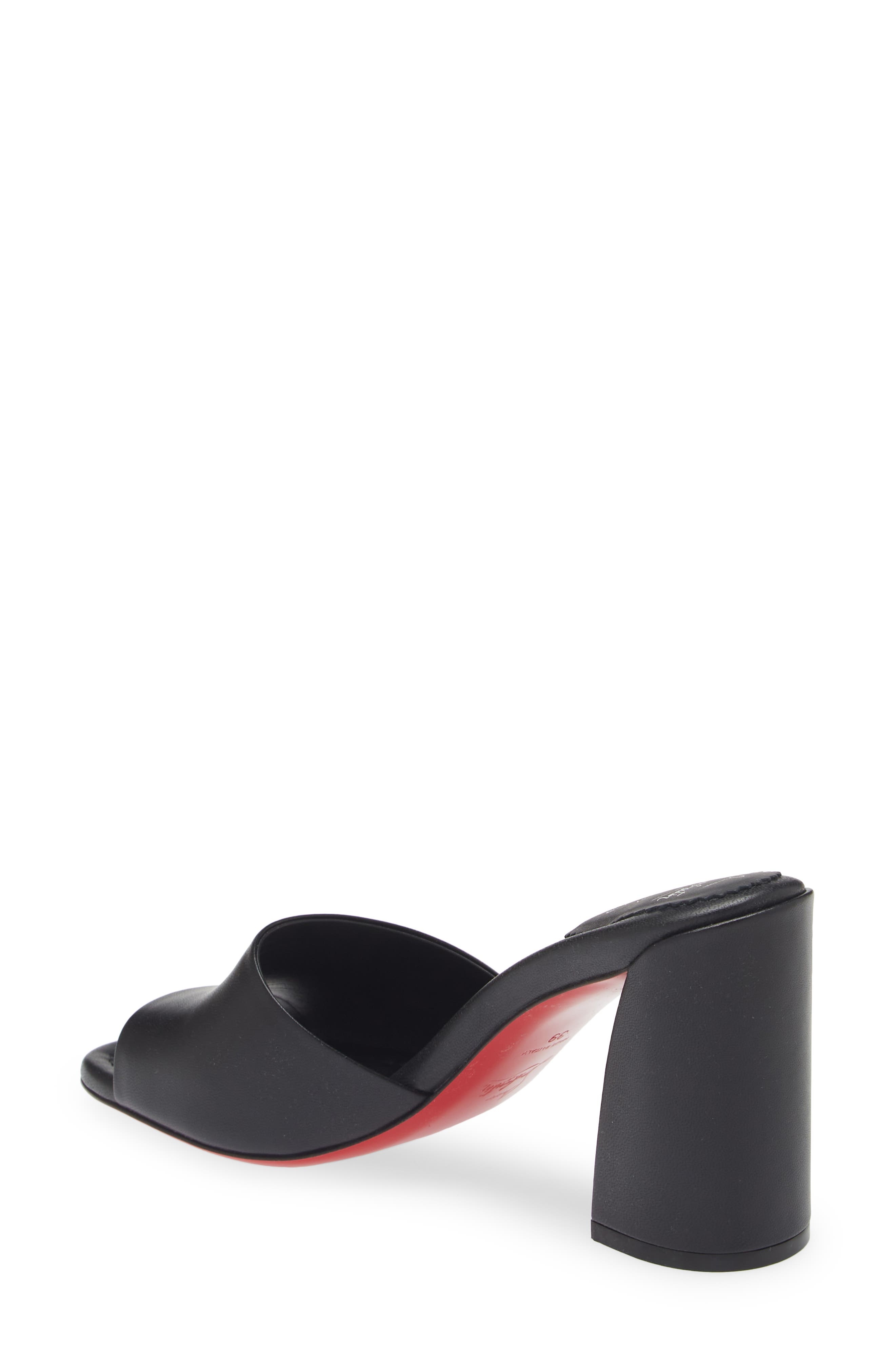 Christian Louboutin Jane Slide Sandal in B439 Black/lin Black at Nordstrom - 2