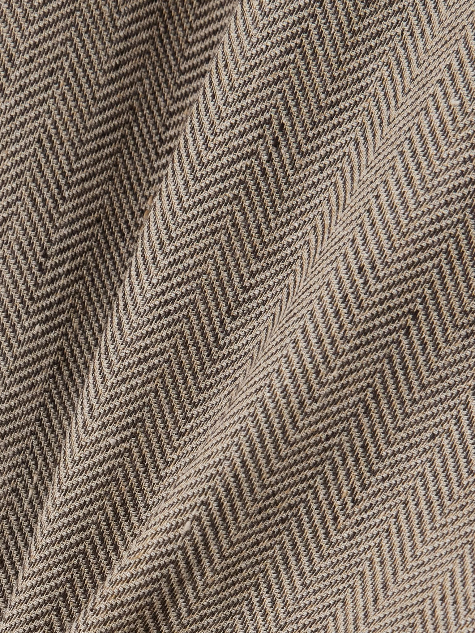 André herringbone linen shirt Brown - 5