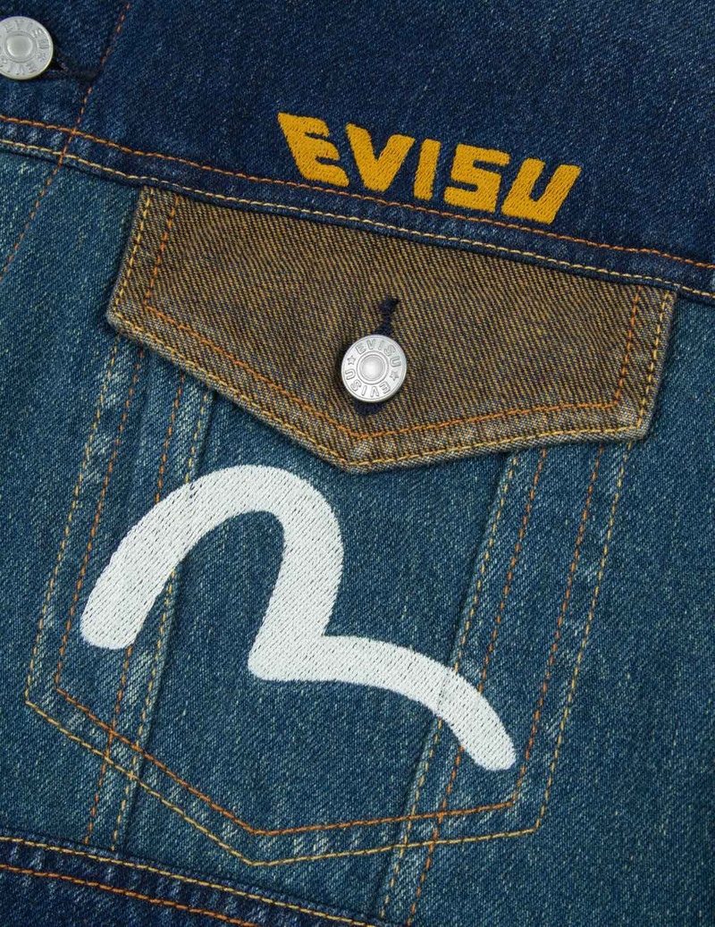 Deconstruction Fabric Blocking Denim Jacket 7