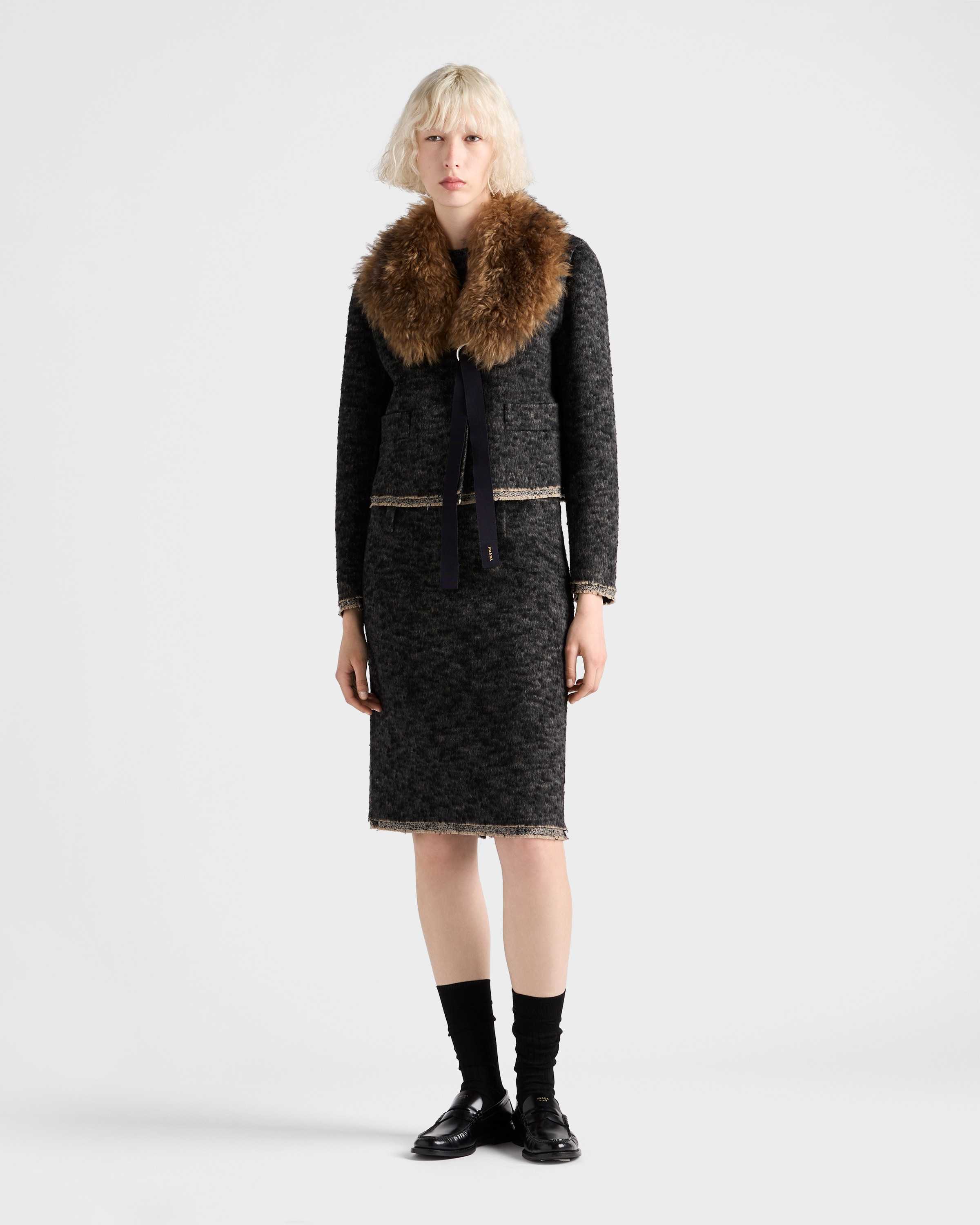 Single-breasted double tweed jacket - 2