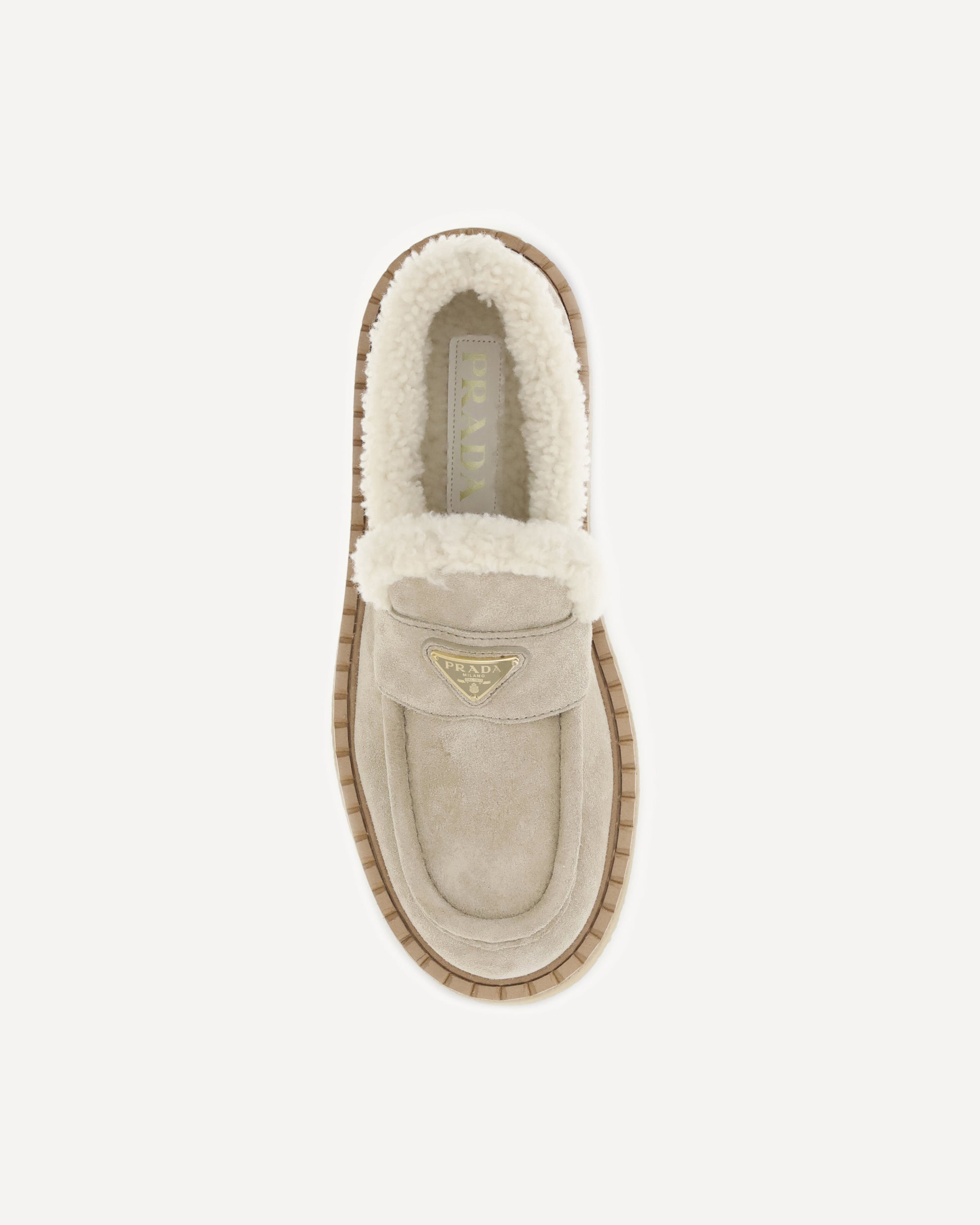 Suede Loafers with shearling - 4