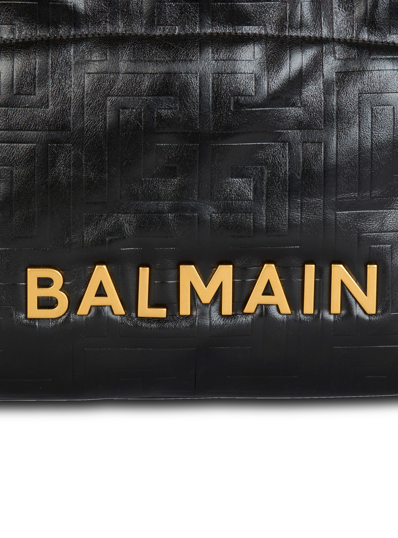 1945 Soft tote bag in embossed crackled calfskin with a PB Labyrinth monogram 8